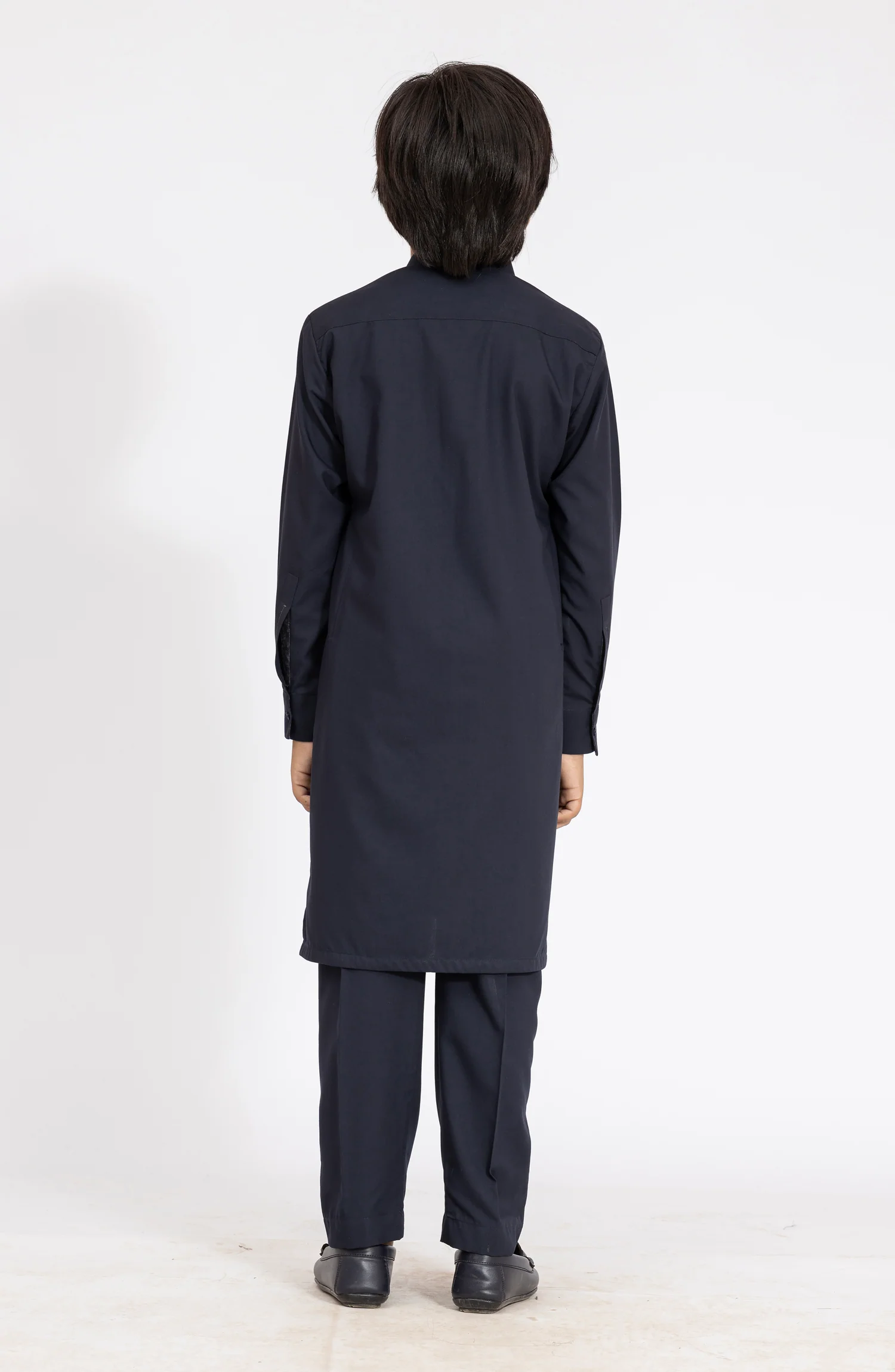 NAVY BLENDED KURTA PYJAMA - Image 6