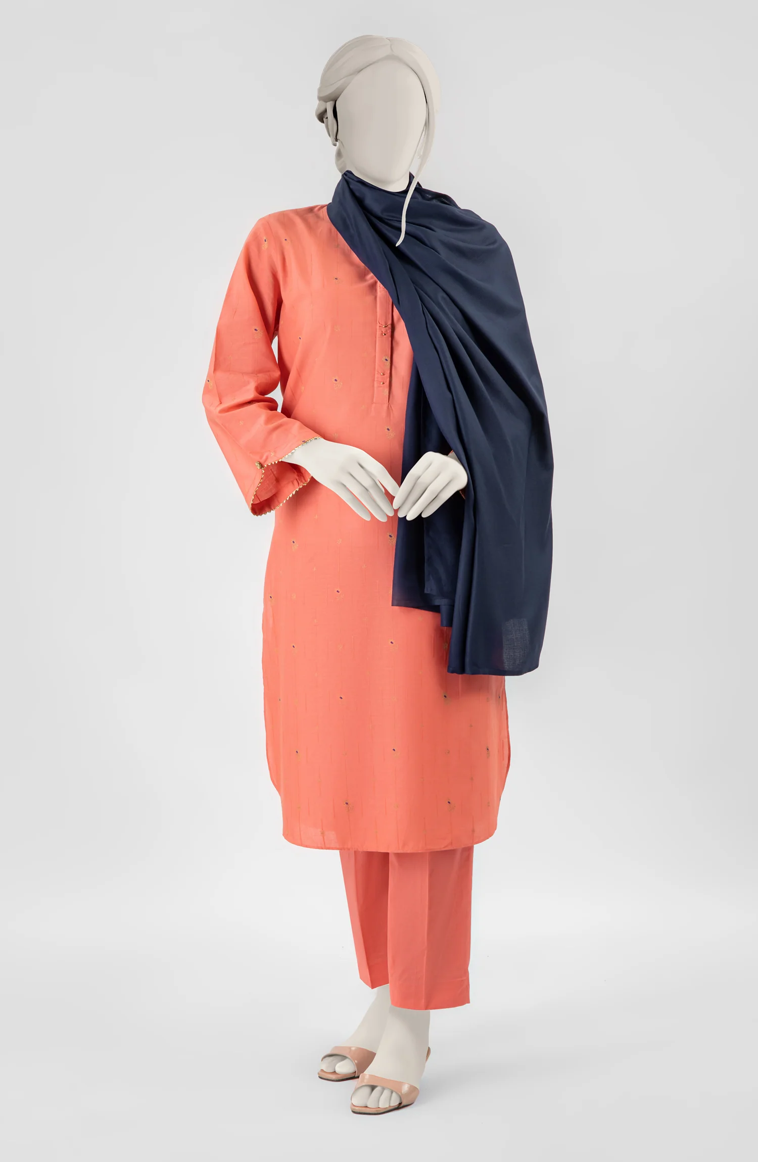 NAVY VISCOSE STOLE