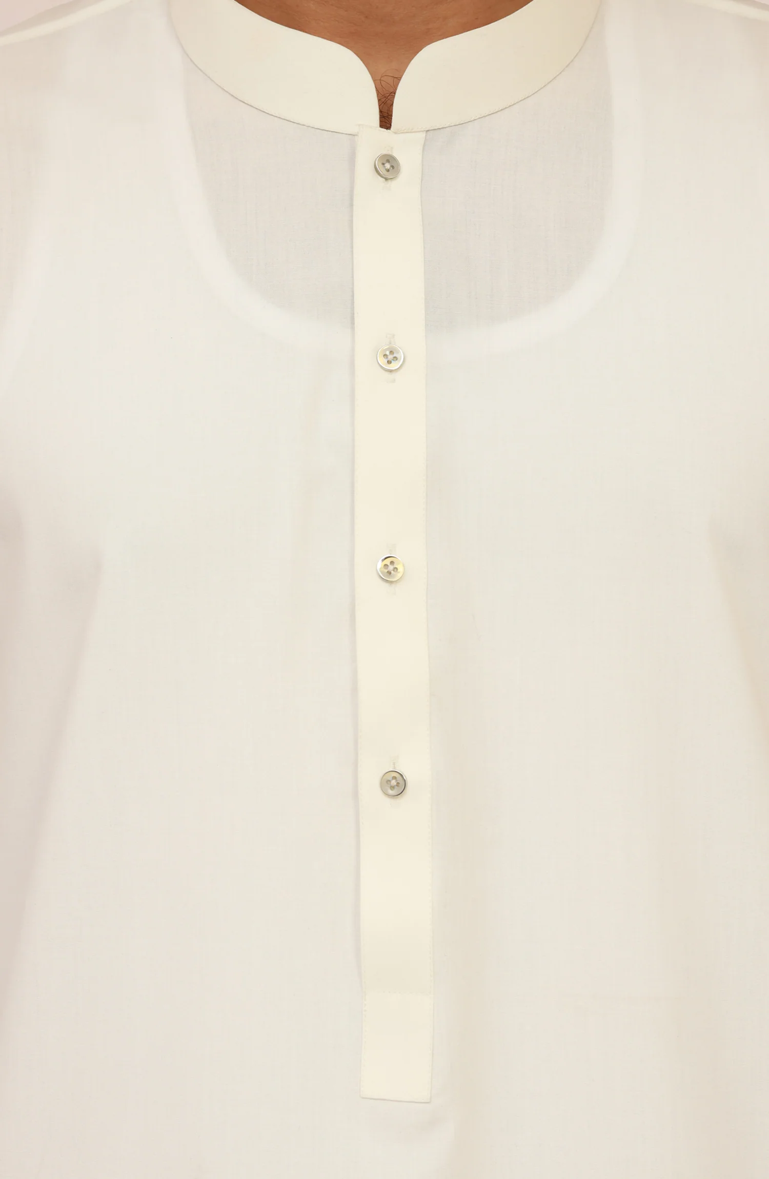 OFF-WHITE BLENDED KAMEEZ SHALWAR - Image 3
