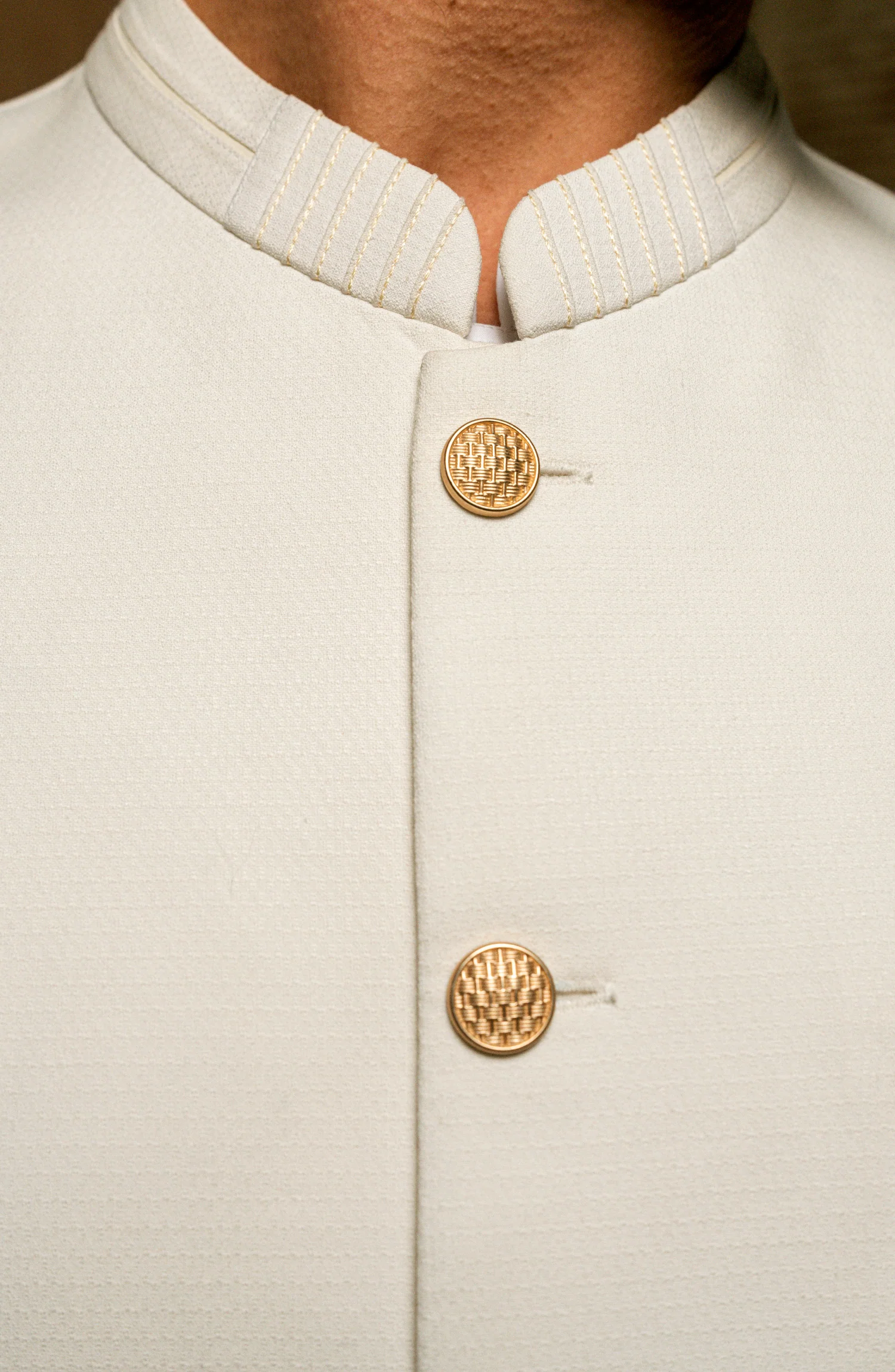 OFF WHITE BLENDED WAISTCOAT - Image 4