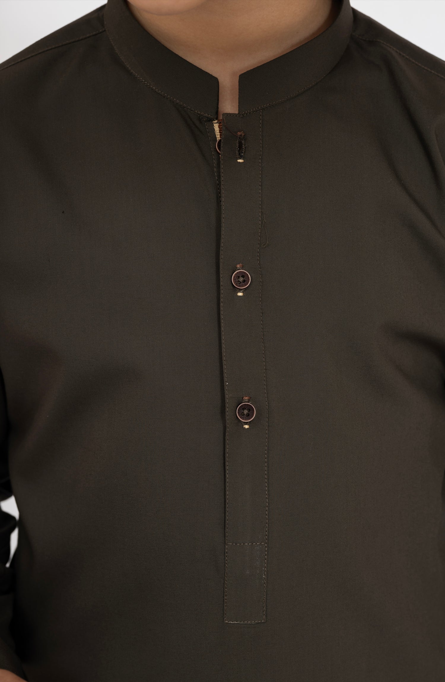 OLIVE-GREEN KURTA PAJAMA - Image 3