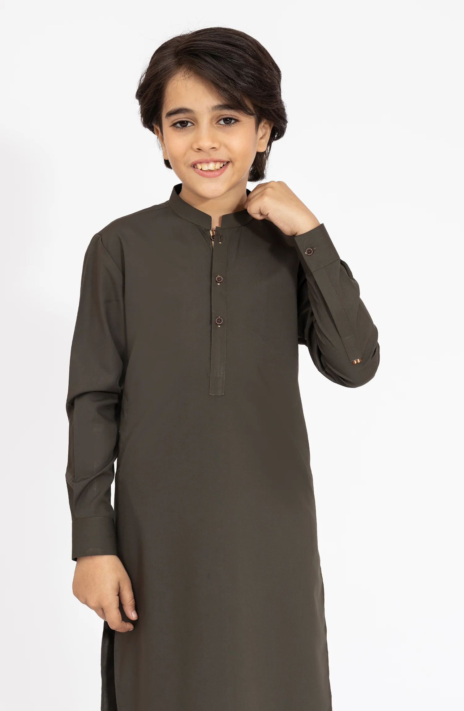 OLIVE-GREEN KURTA PAJAMA - Image 5