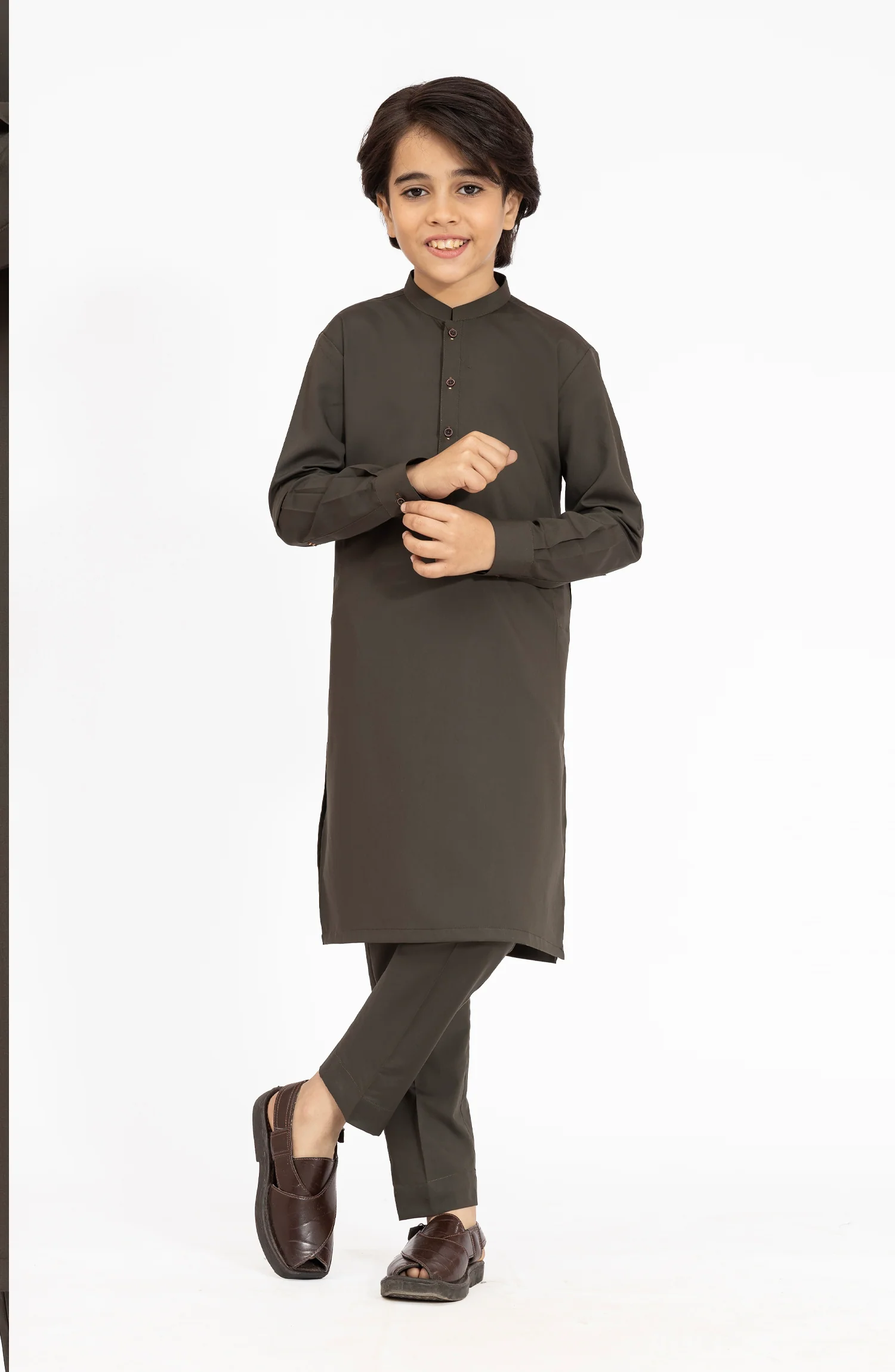 OLIVE-GREEN KURTA PAJAMA - Image 6