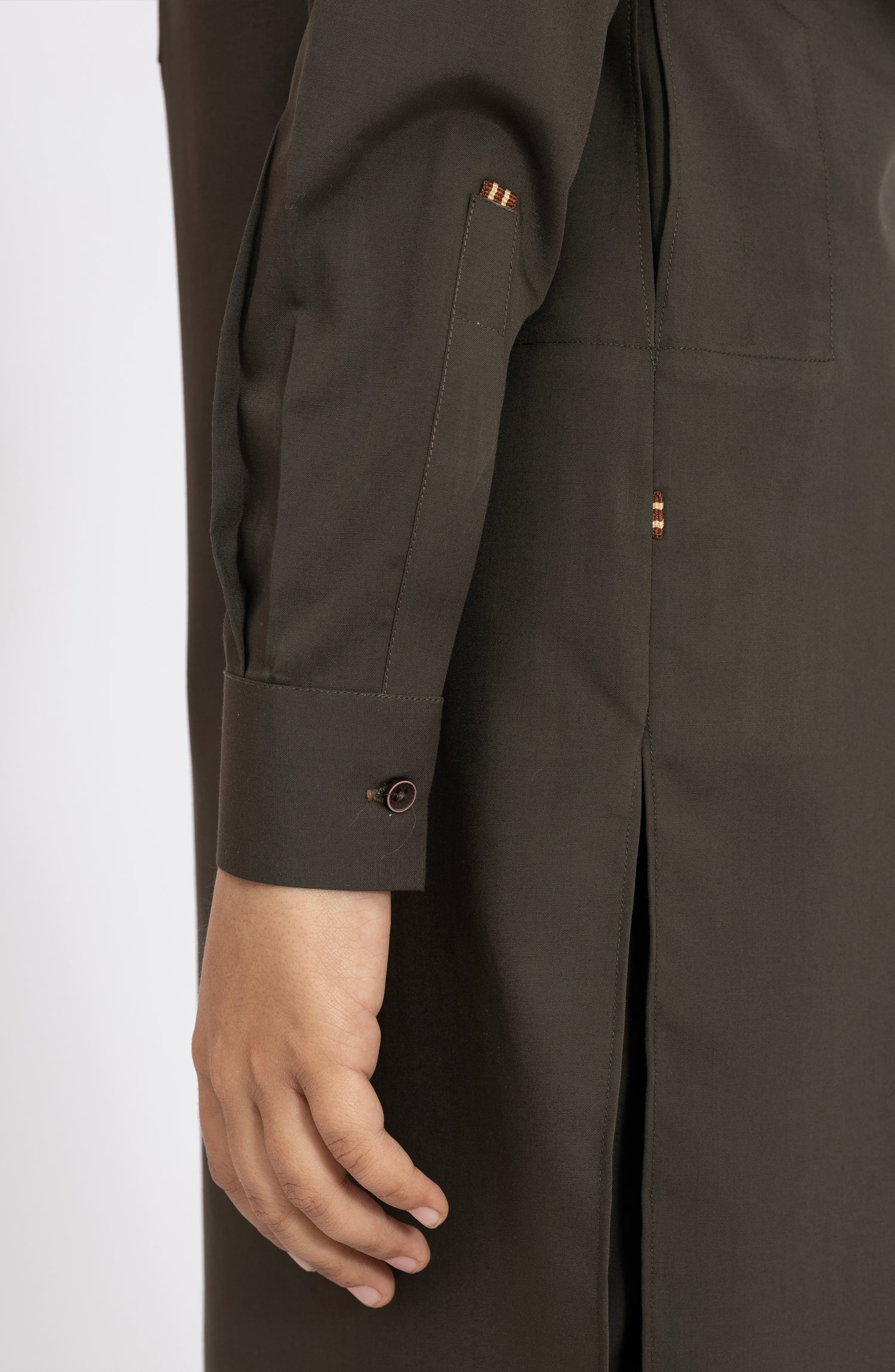 OLIVE-GREEN KURTA PAJAMA - Image 7