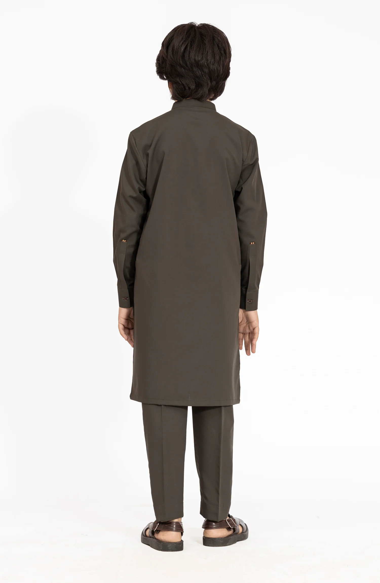 OLIVE-GREEN KURTA PAJAMA - Image 8