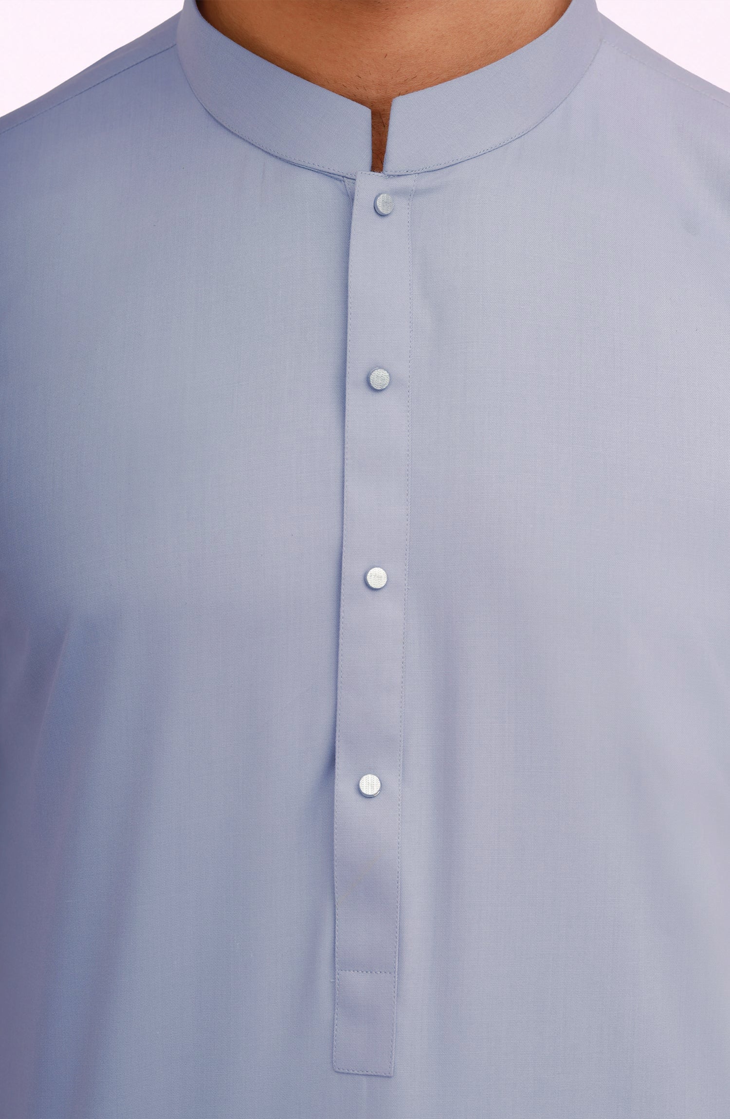 PASTEL-BLUE BLENDED KAMEEZ SHALWAR - Image 4