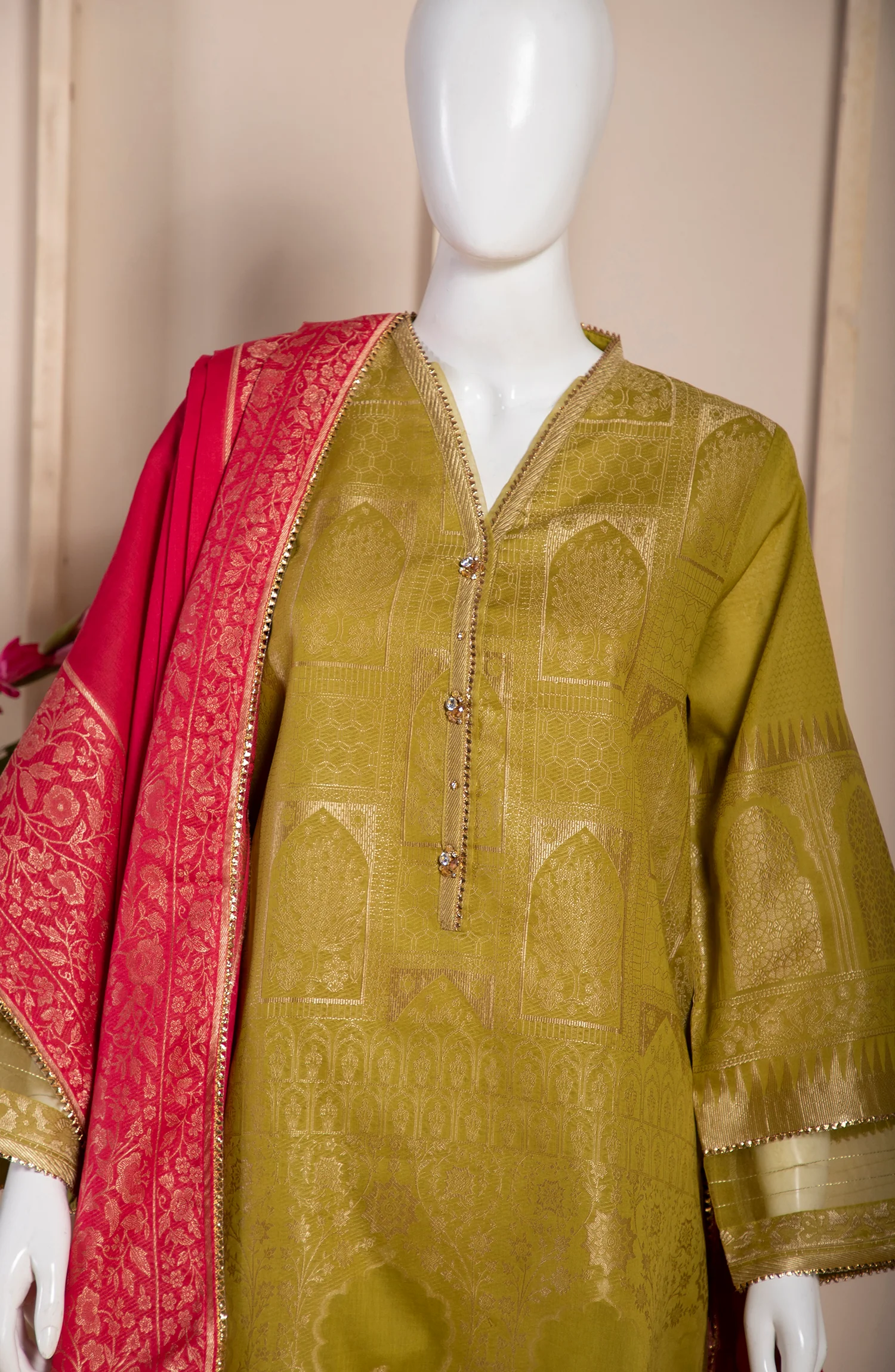 PINAR JACQUARD 3PC SUIT STITCHED - Image 2