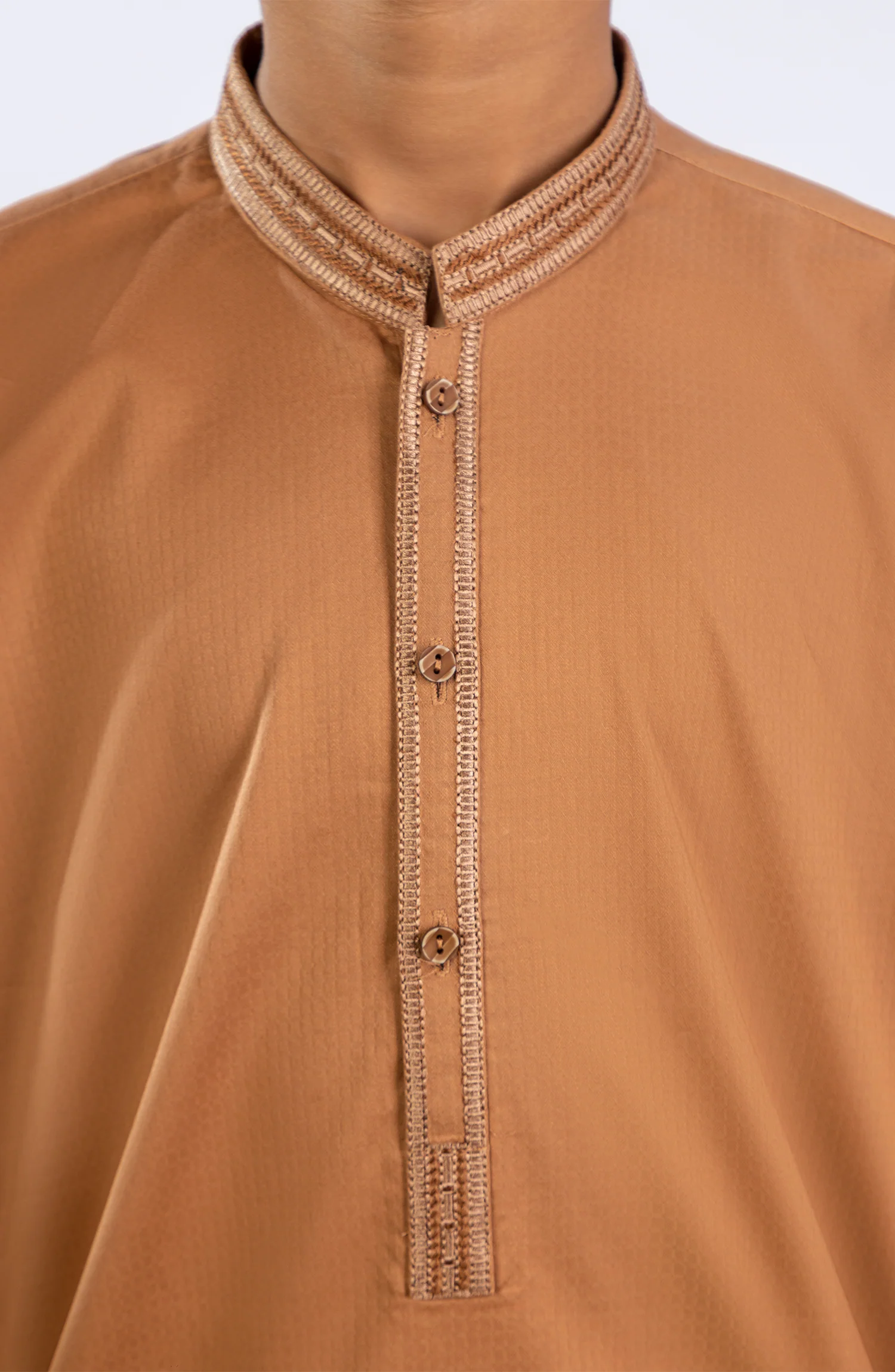 PRE WINTER'23 BOYS SEMI FORMAL KURTA BROWN - Image 2