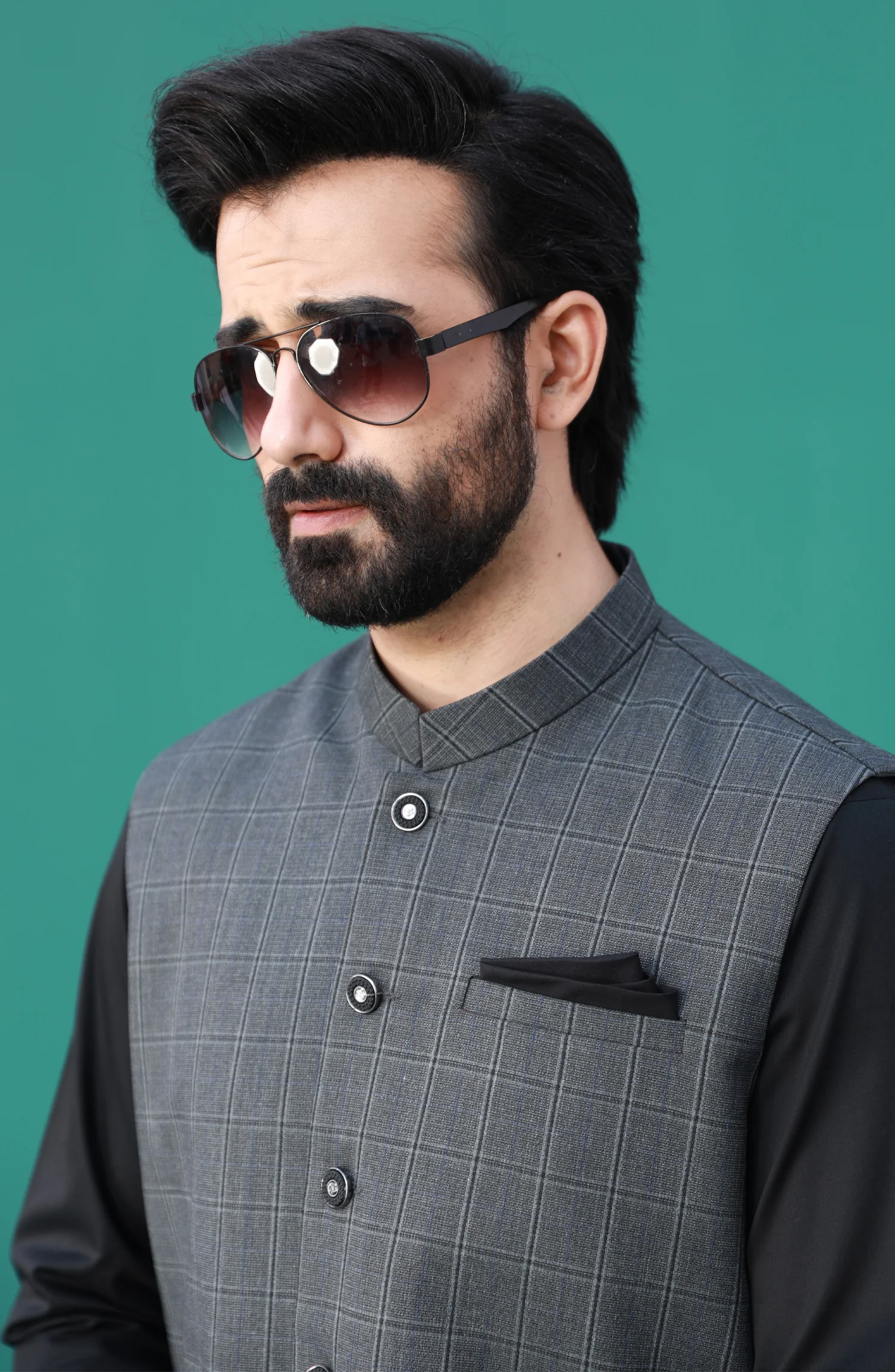 PRE WINTER'23 MEN WAISTCOAT PLAIN GREY - Image 2