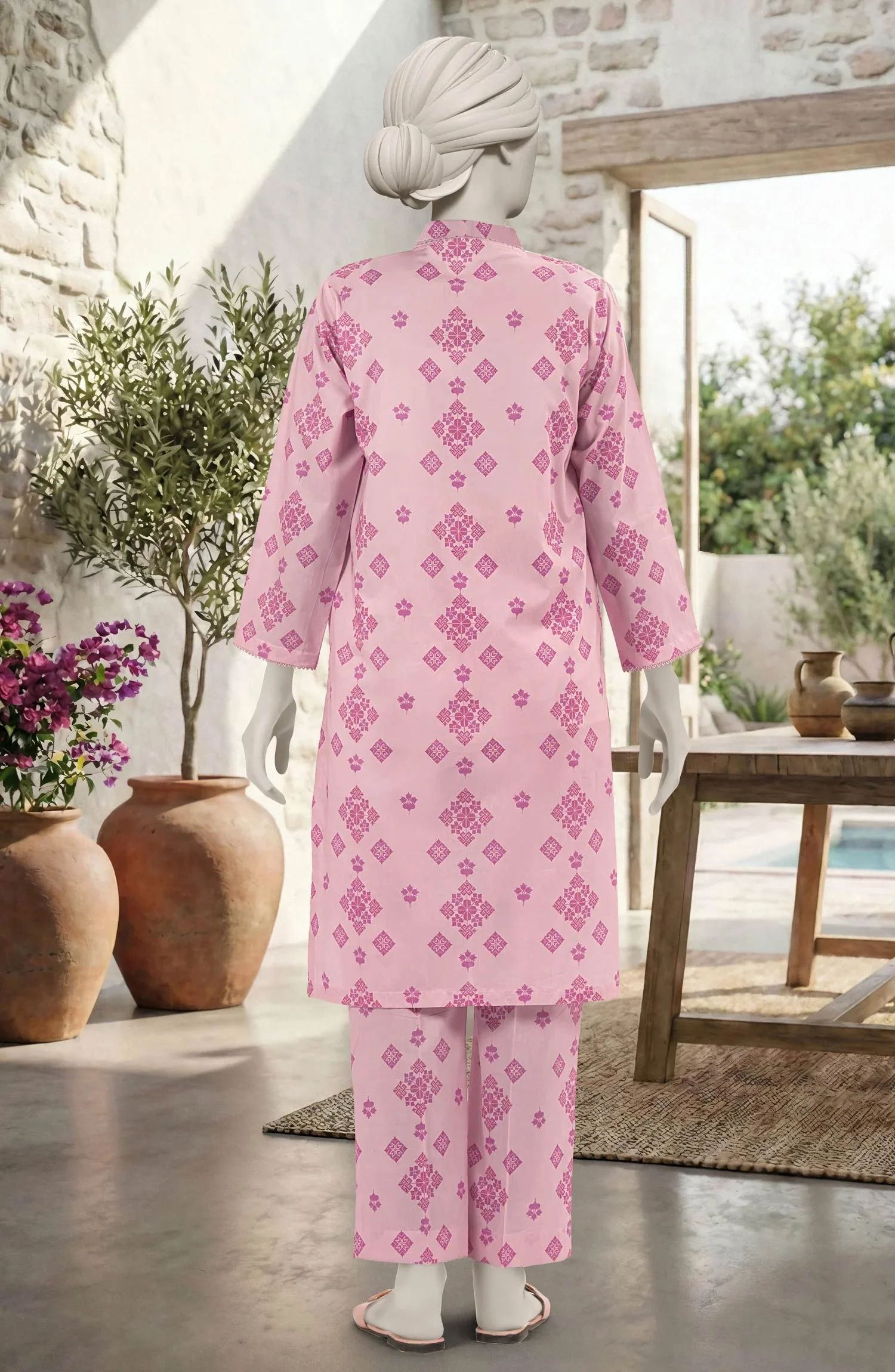 PRINTED CAMBRIC STITCHED 2 PIECE - Image 5