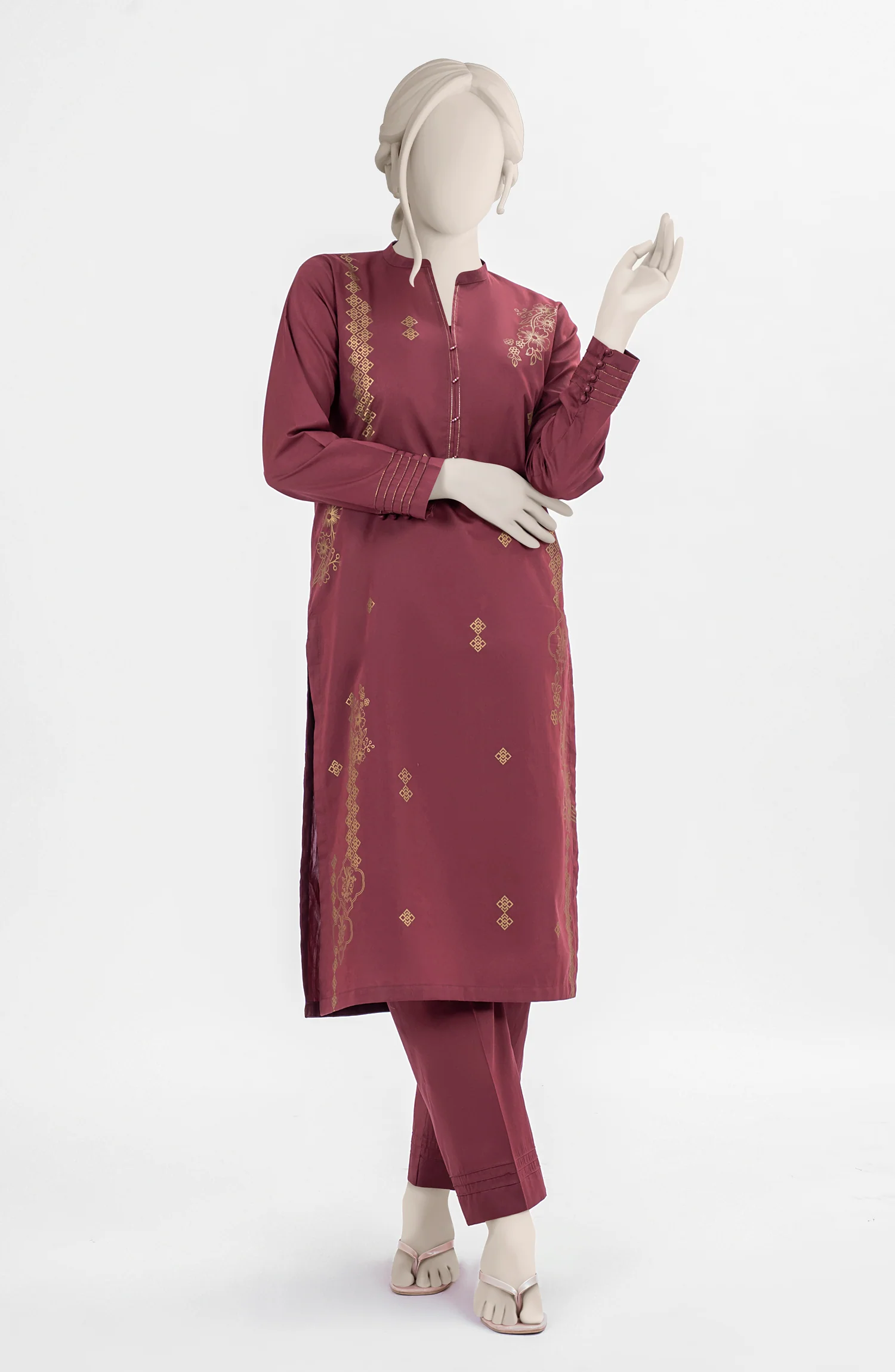 PRINTED CAMBRIC STITCHED 2 PIECE - Image 4