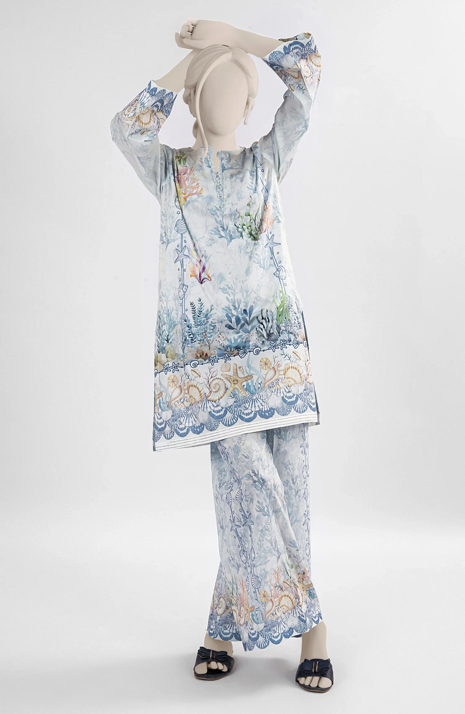PRINTED CAMBRIC STITCHED 2 PIECE - Image 4