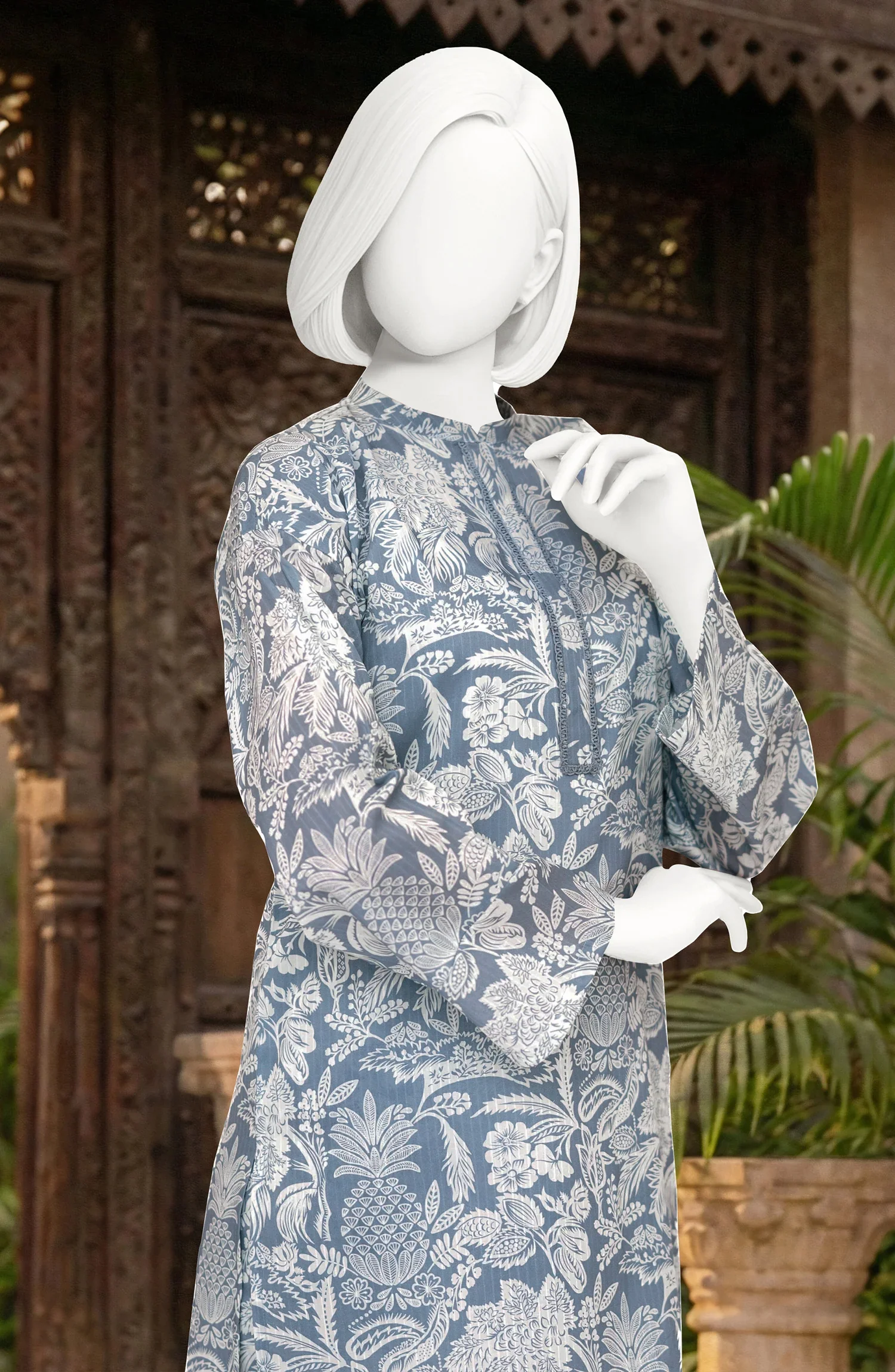 PRINTED CAMBRIC STITCHED 2 PIECE - Image 2