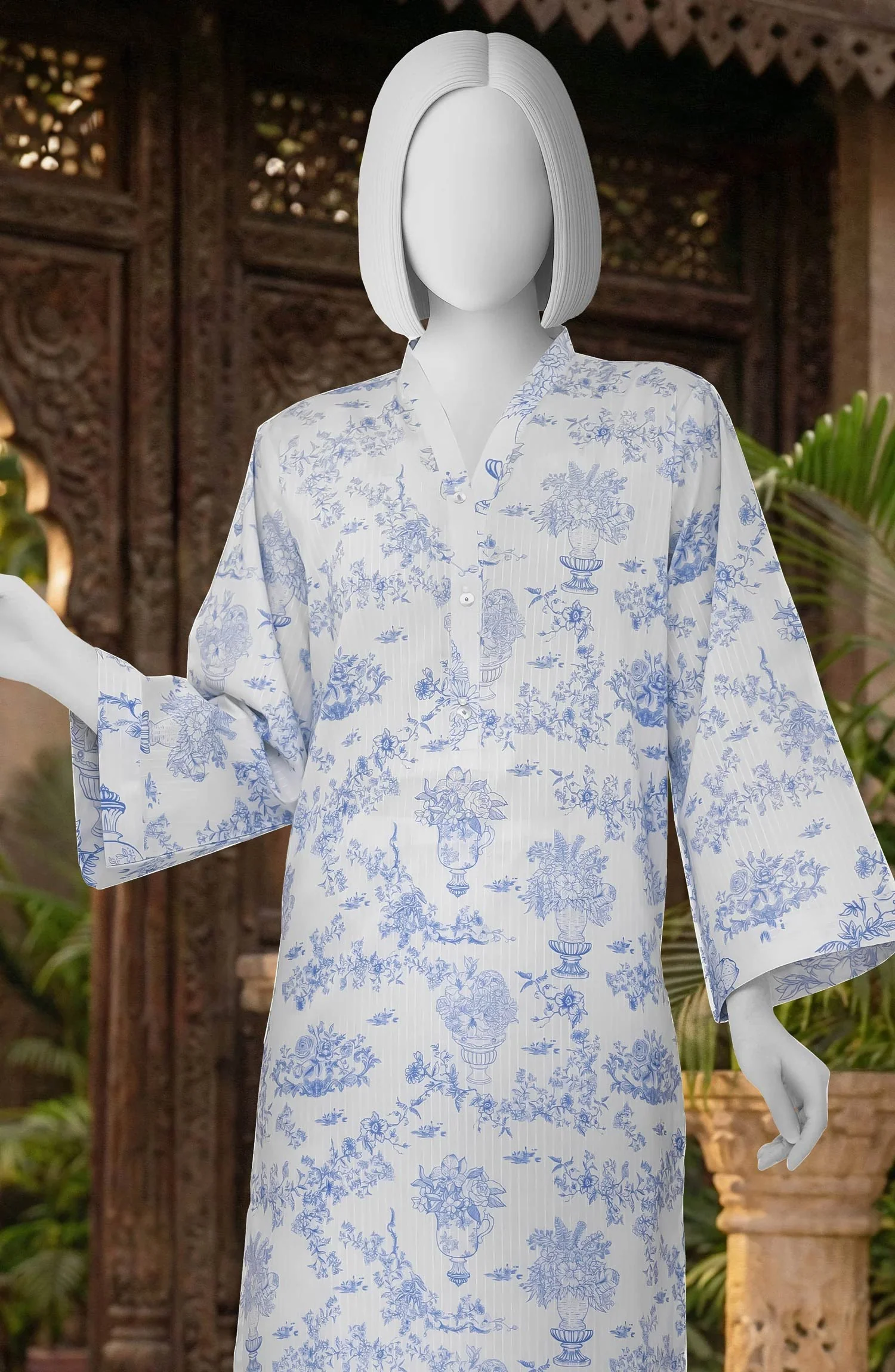 PRINTED CAMBRIC STITCHED 2 PIECE - Image 2