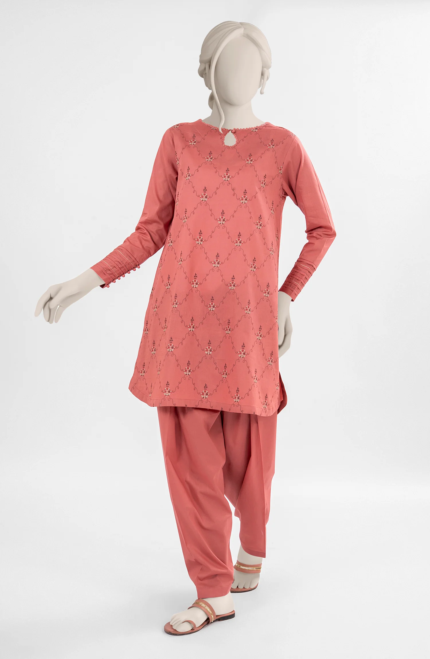 PRINTED CAMBRIC STITCHED 2 PIECE - Image 5