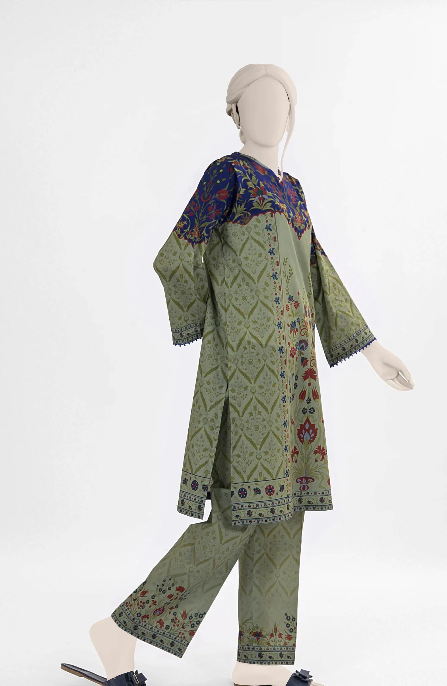PRINTED CAMBRIC STITCHED 2 PIECE - Image 6