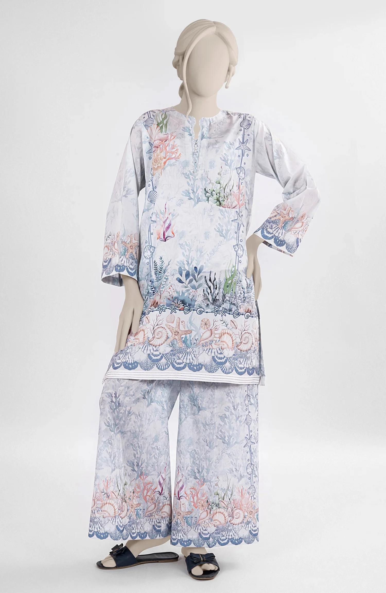 PRINTED CAMBRIC STITCHED 2 PIECE - Image 5