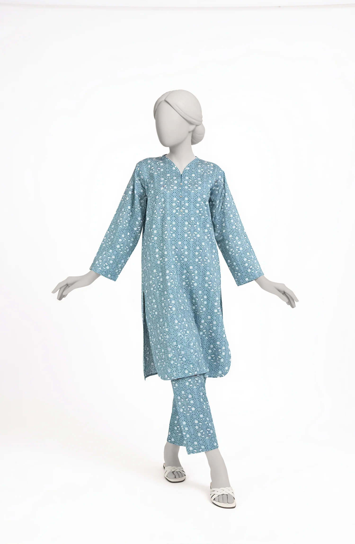 PRINTED CAMBRIC STITCHED 2 PIECE - Image 4