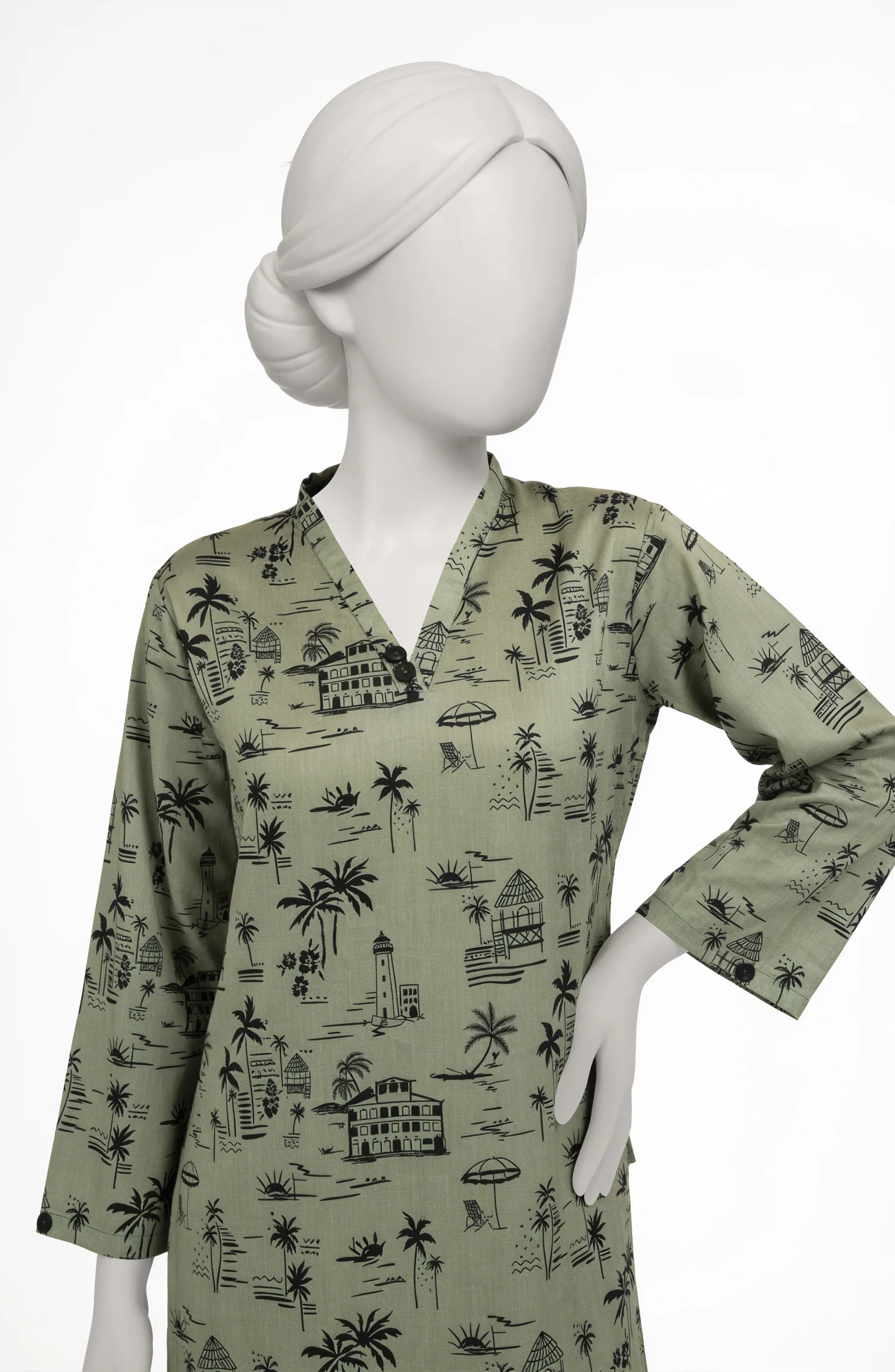 PRINTED CAMBRIC STITCHED 2 PIECE - Image 6