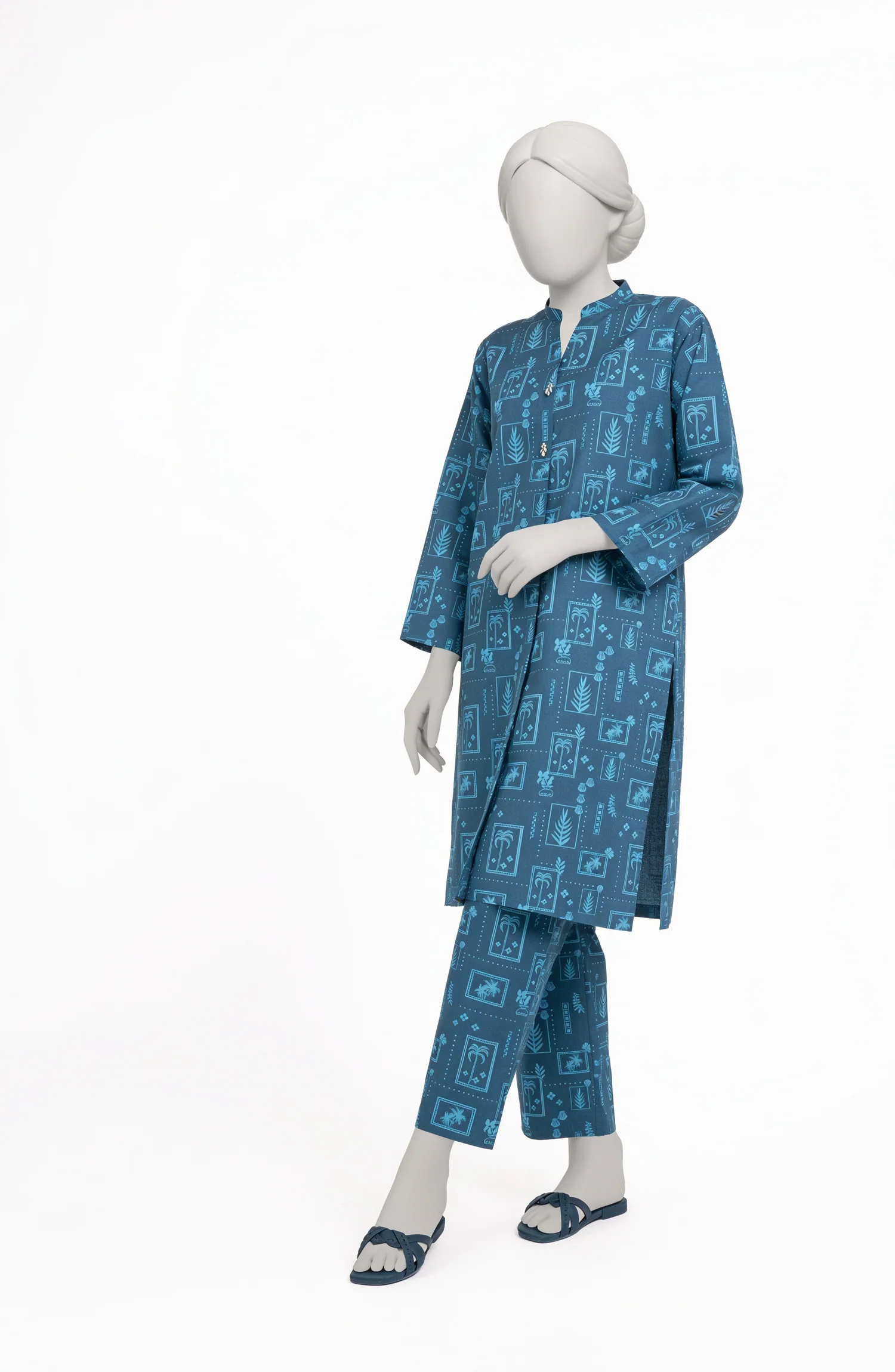 PRINTED CAMBRIC STITCHED 2 PIECE - Image 5