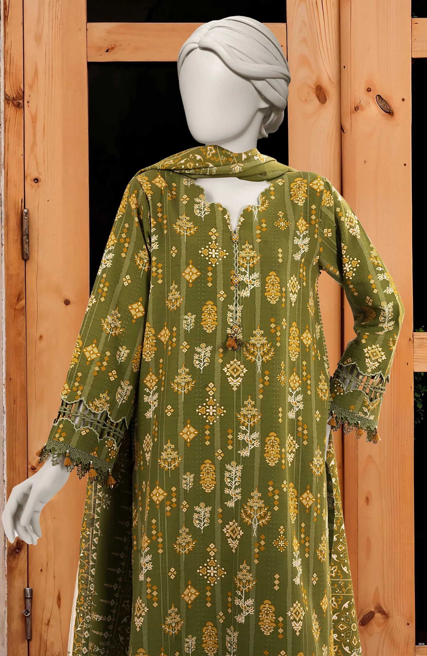 PRINTED COTTON VISCOSE 3PCS UNSTITCHED - Image 2