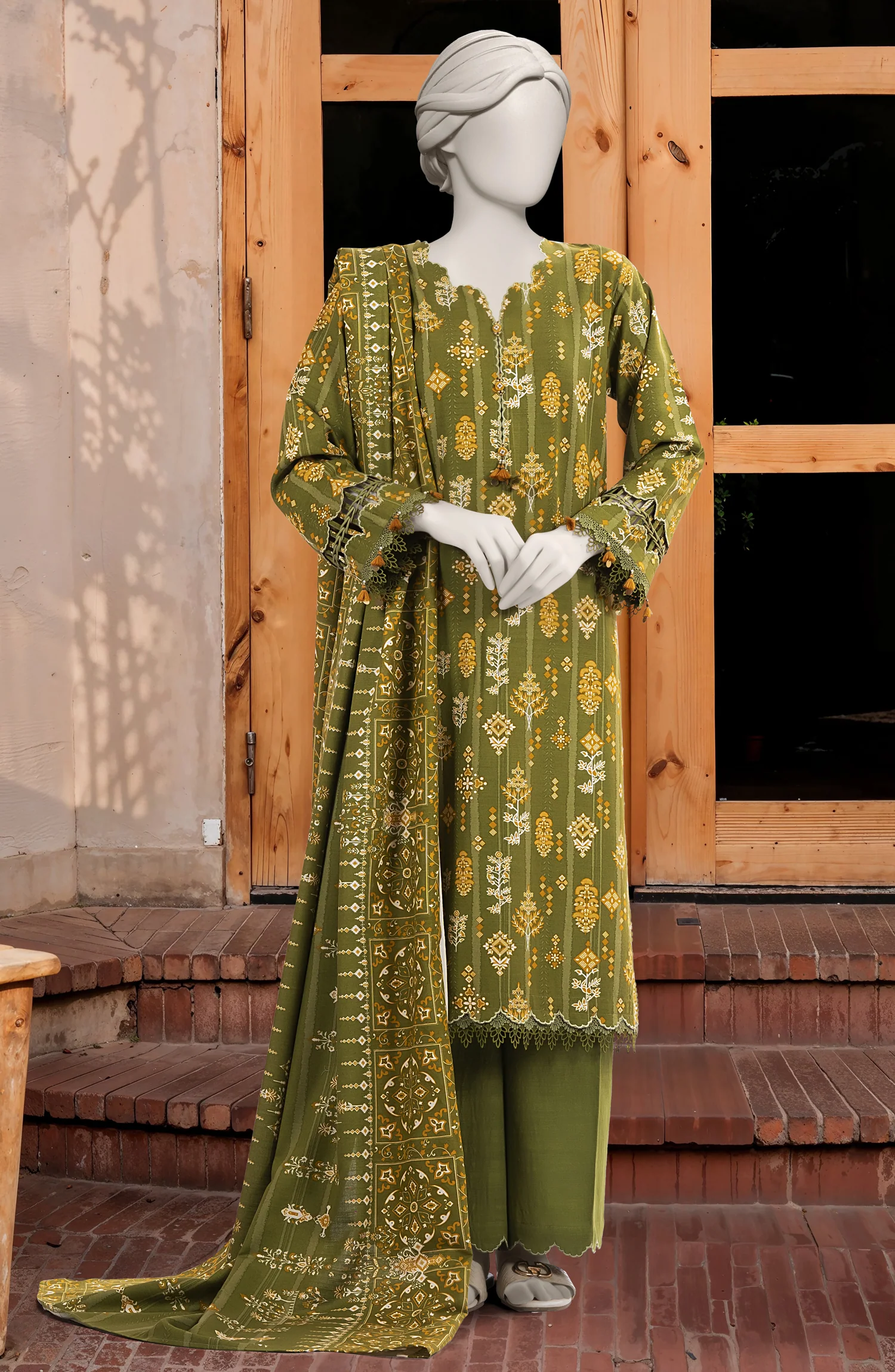 PRINTED COTTON VISCOSE 3PCS UNSTITCHED - Image 3