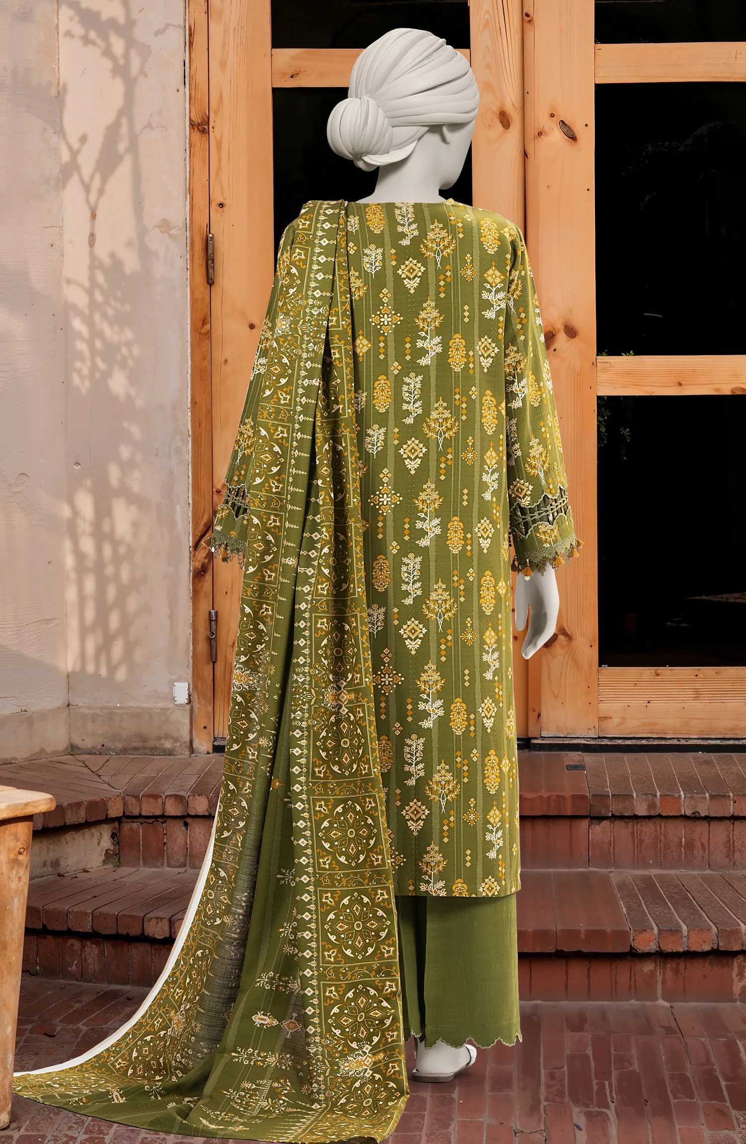 PRINTED COTTON VISCOSE 3PCS UNSTITCHED - Image 4