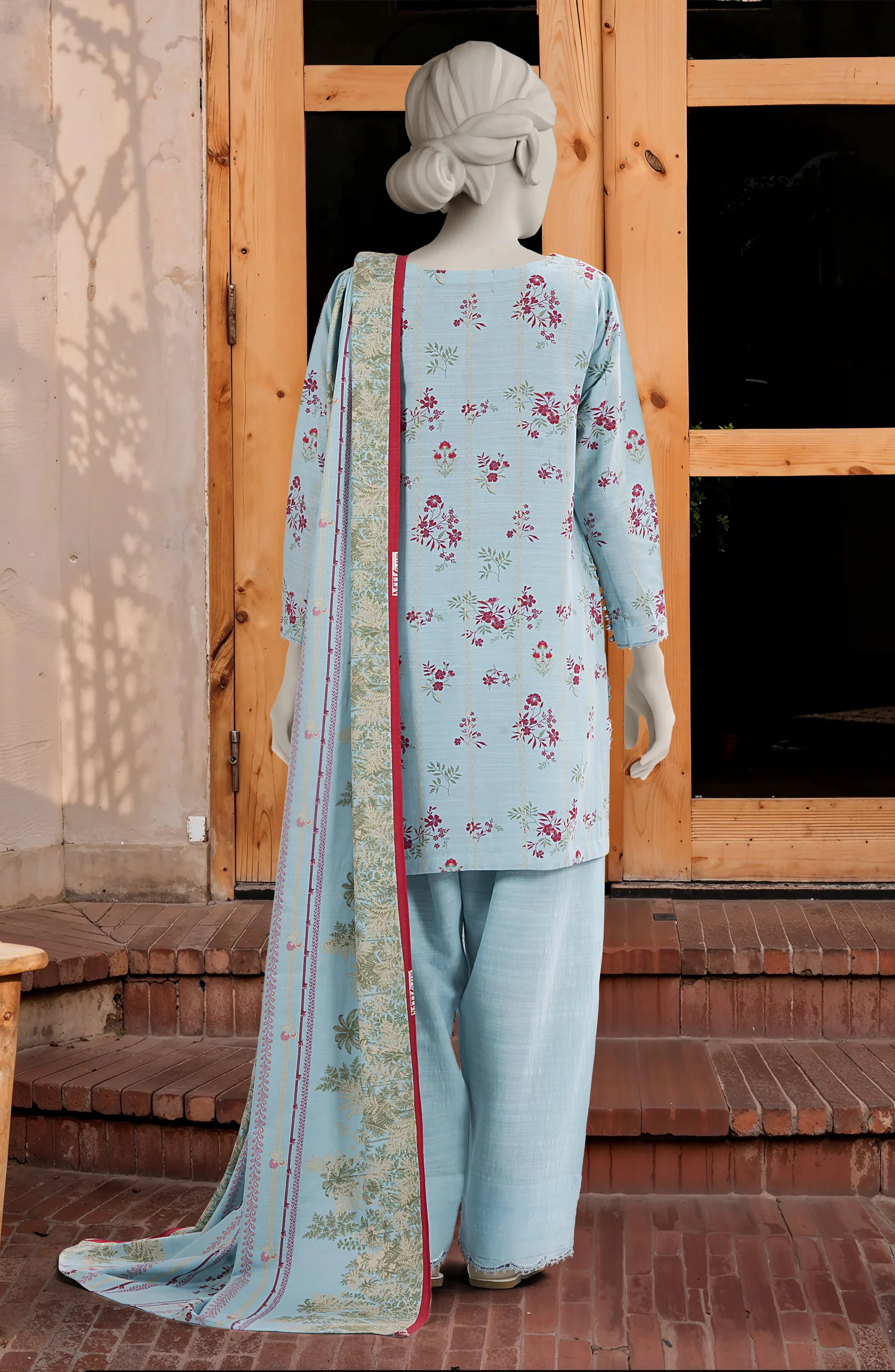 PRINTED COTTON VISCOSE 3PCS UNSTITCHED - Image 3