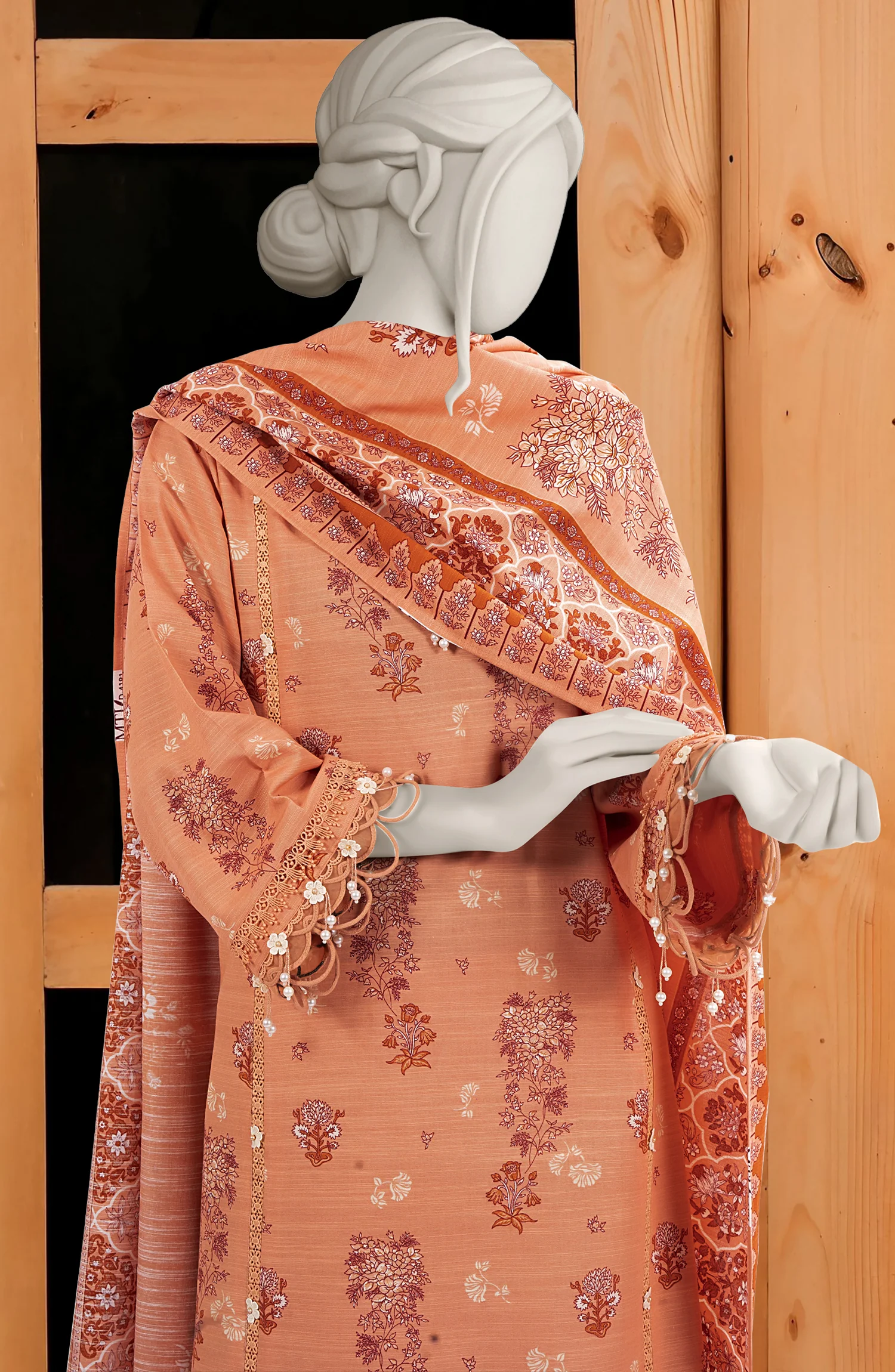 PRINTED COTTON VISCOSE 3PCS UNSTITCHED - Image 2
