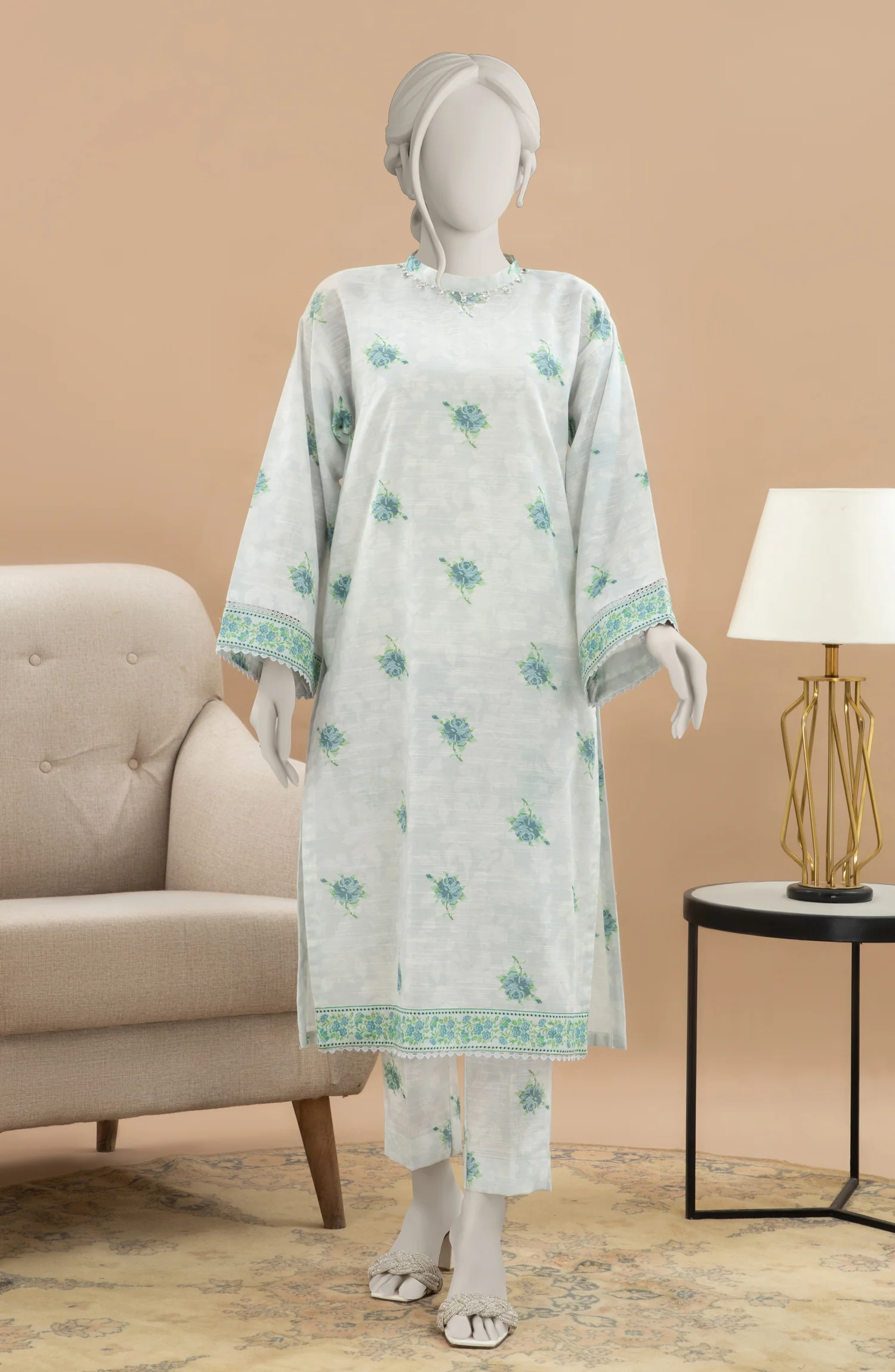 PRINTED KHADDAR 2PCS UNSTITCHED