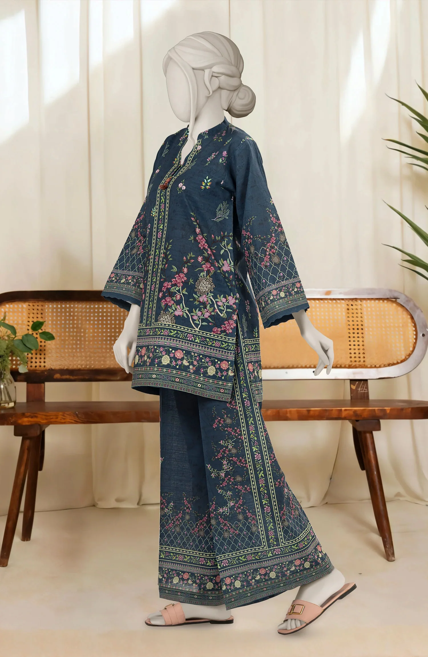PRINTED KHADDAR STITCHED 2 PIECE - Image 5