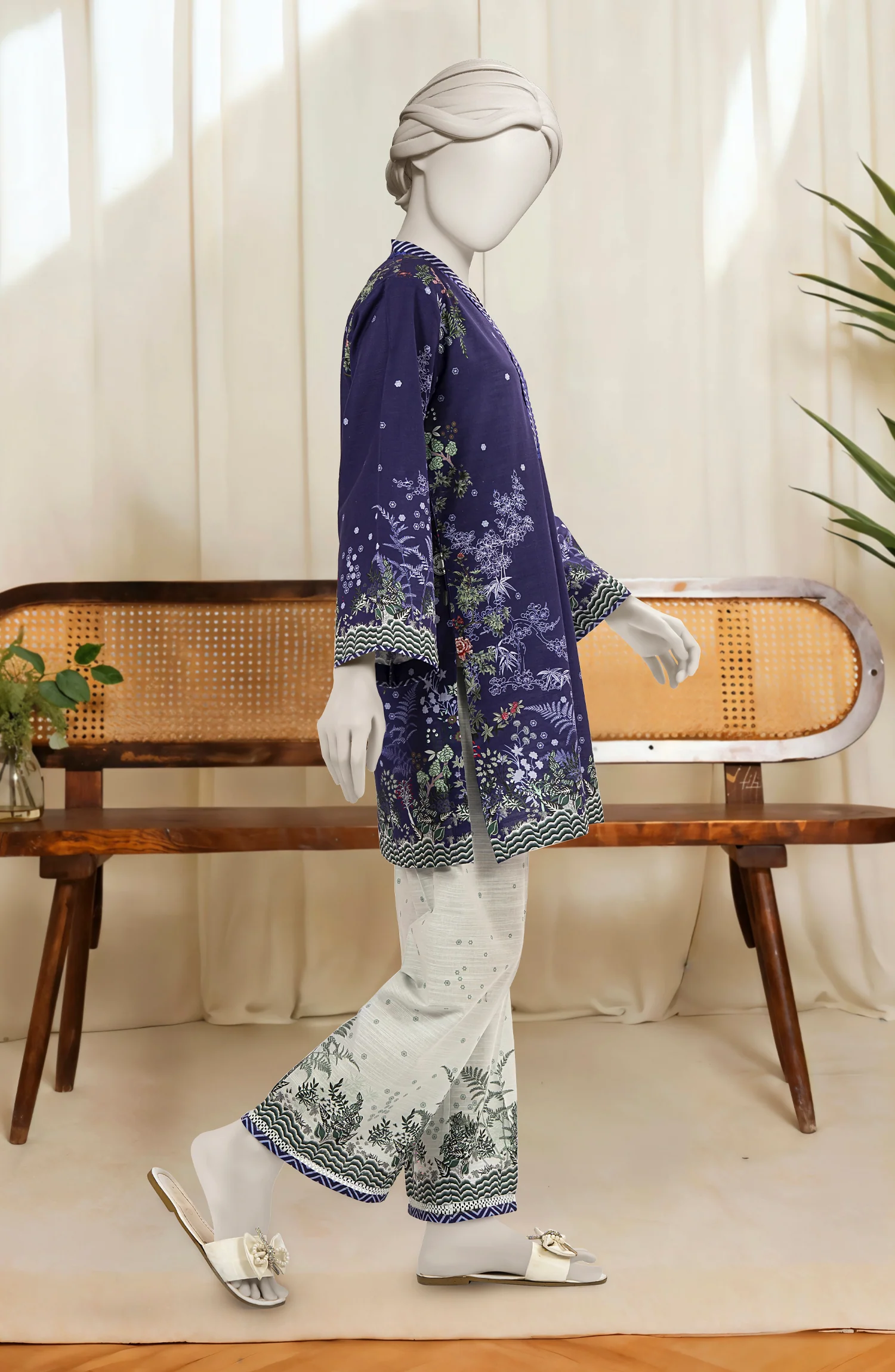 PRINTED KHADDAR STITCHED 2 PIECE - Image 4