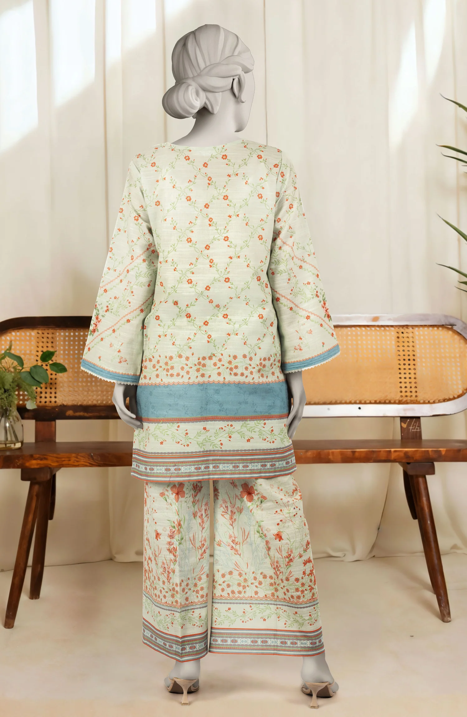 PRINTED KHADDAR STITCHED 2 PIECE - Image 5
