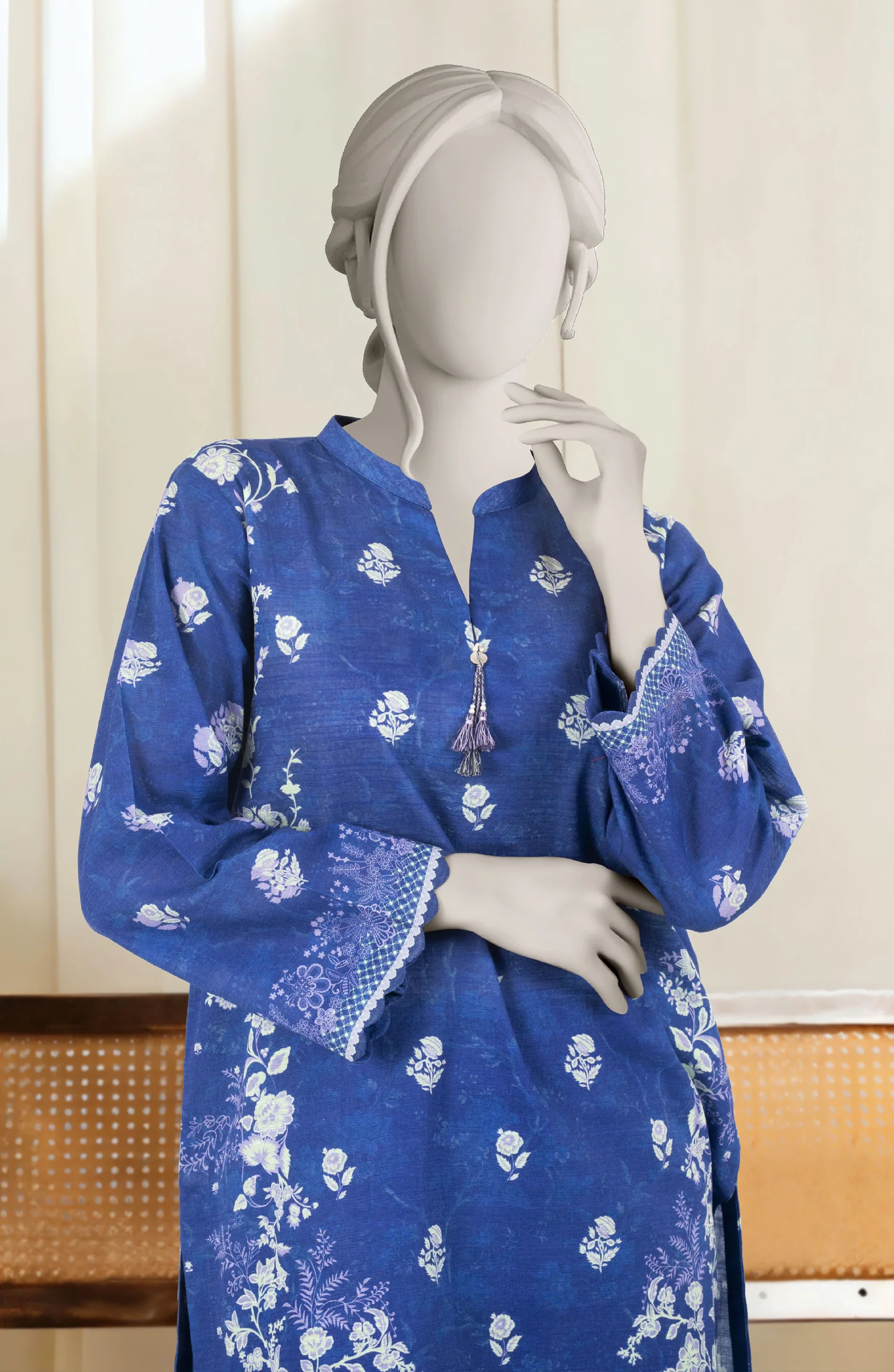 PRINTED KHADDAR STITCHED 2 PIECE - Image 2