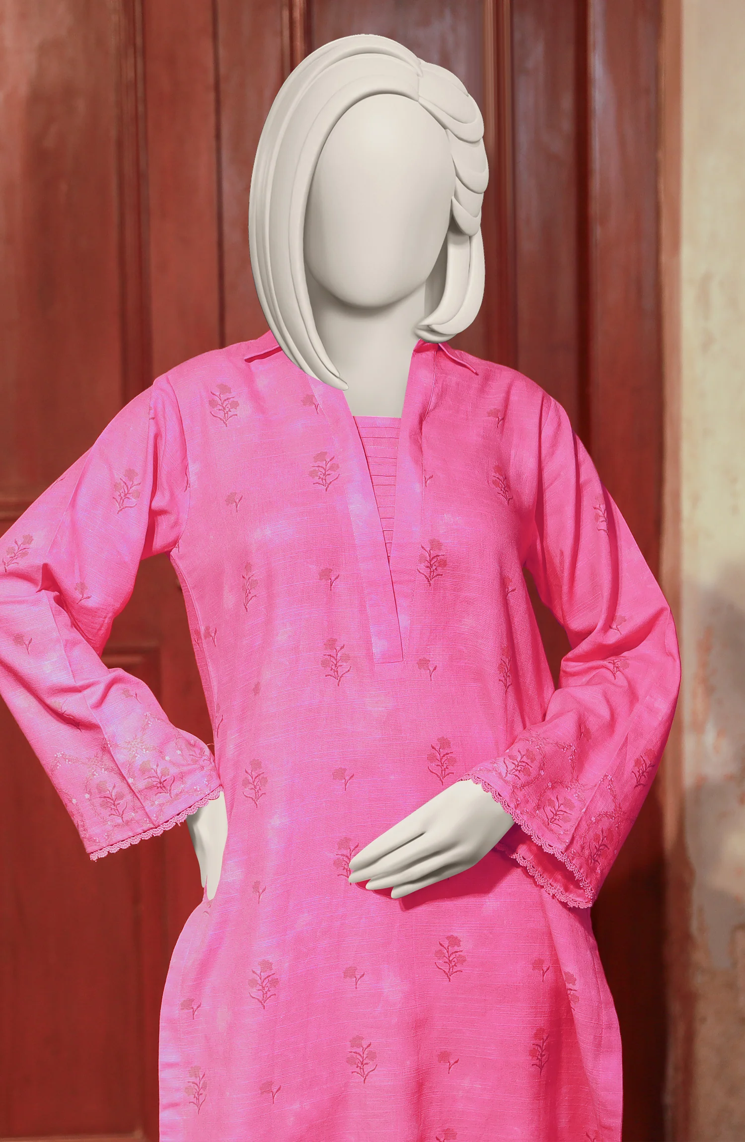 PRINTED KHADDAR  STITCHED 2 PIECE - Image 2