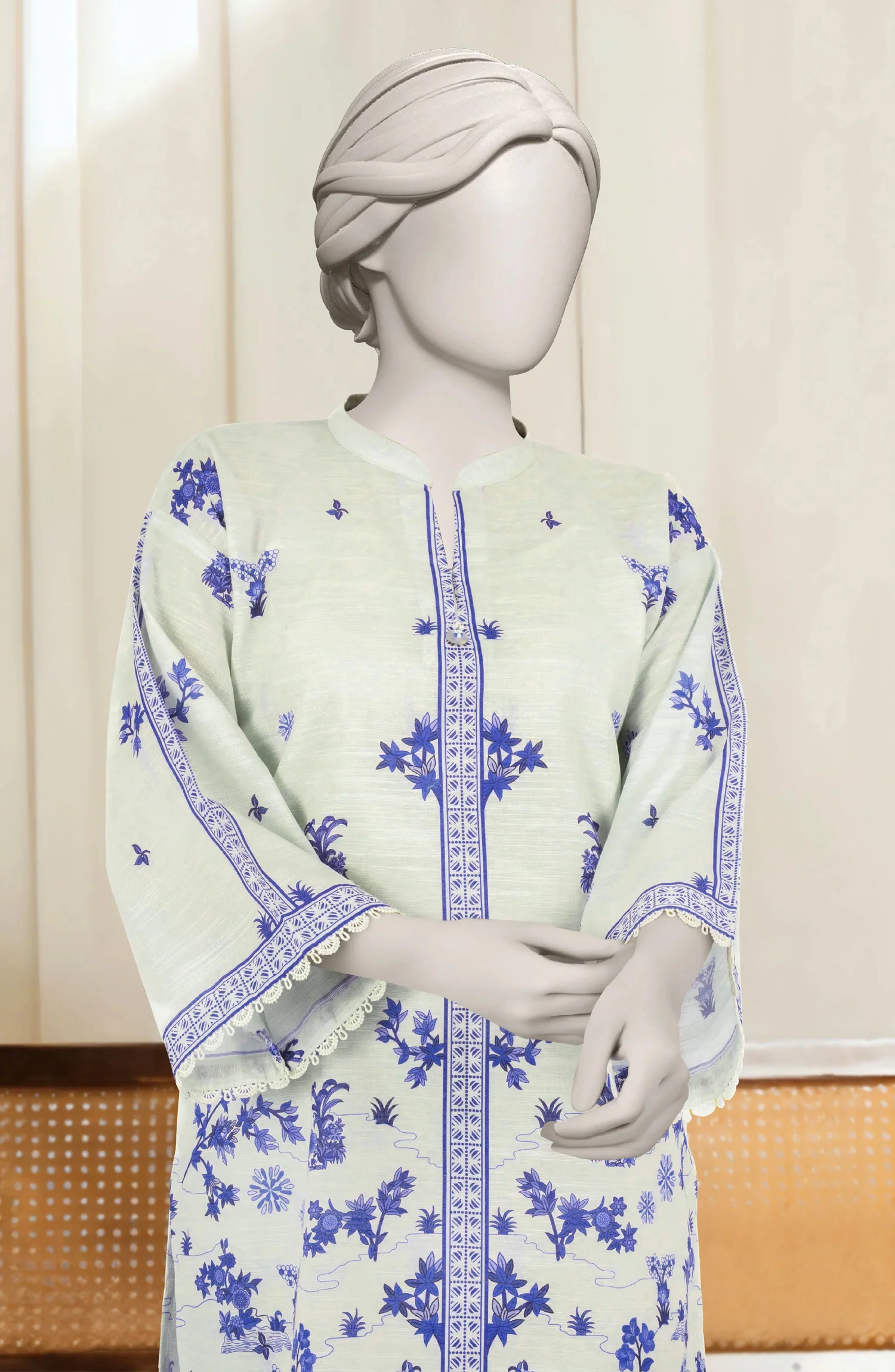 PRINTED KHADDAR STITCHED 2 PIECE - Image 2