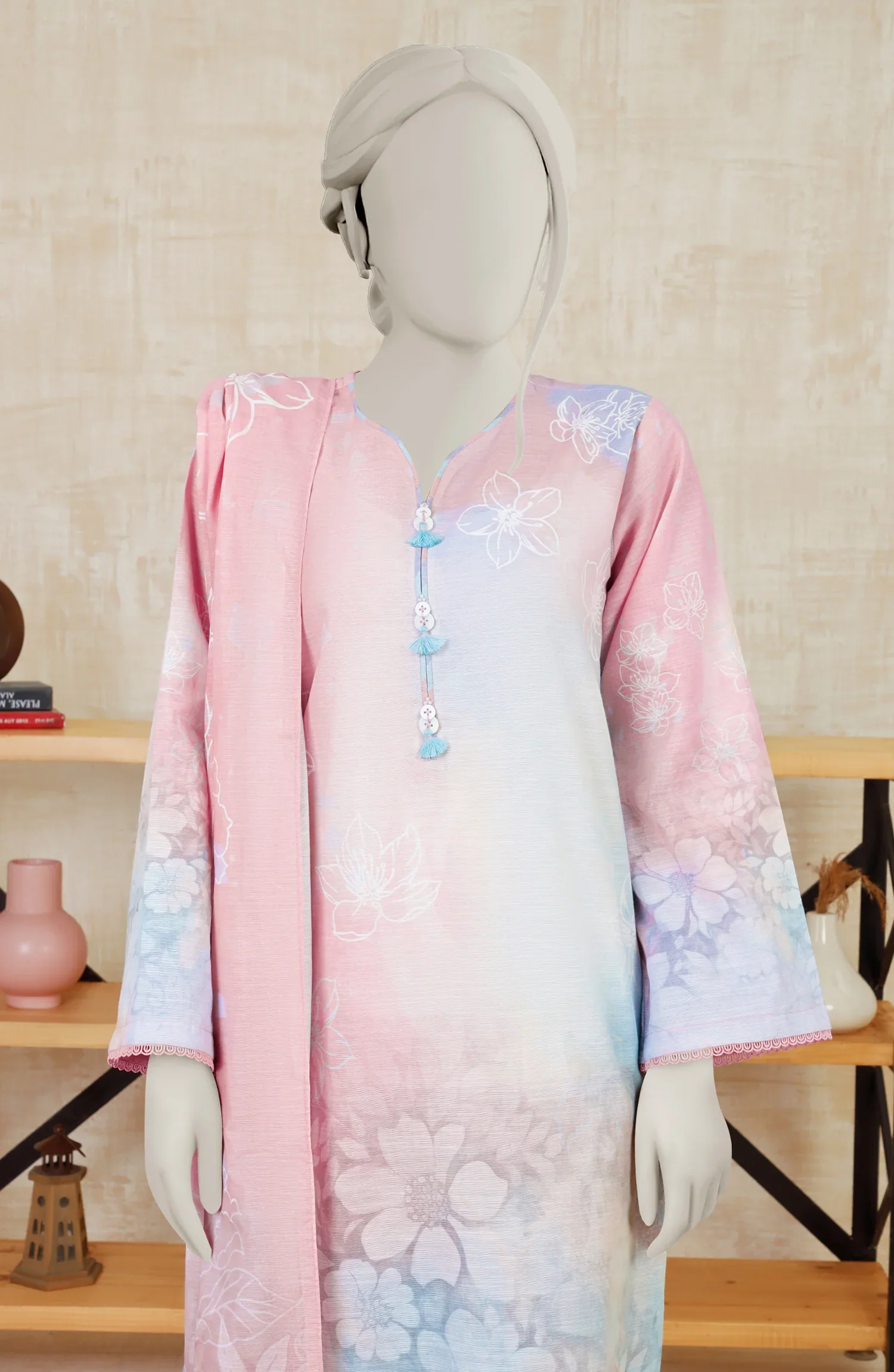 PRINTED KHADDAR STITCHED 3 PIECE - Image 2