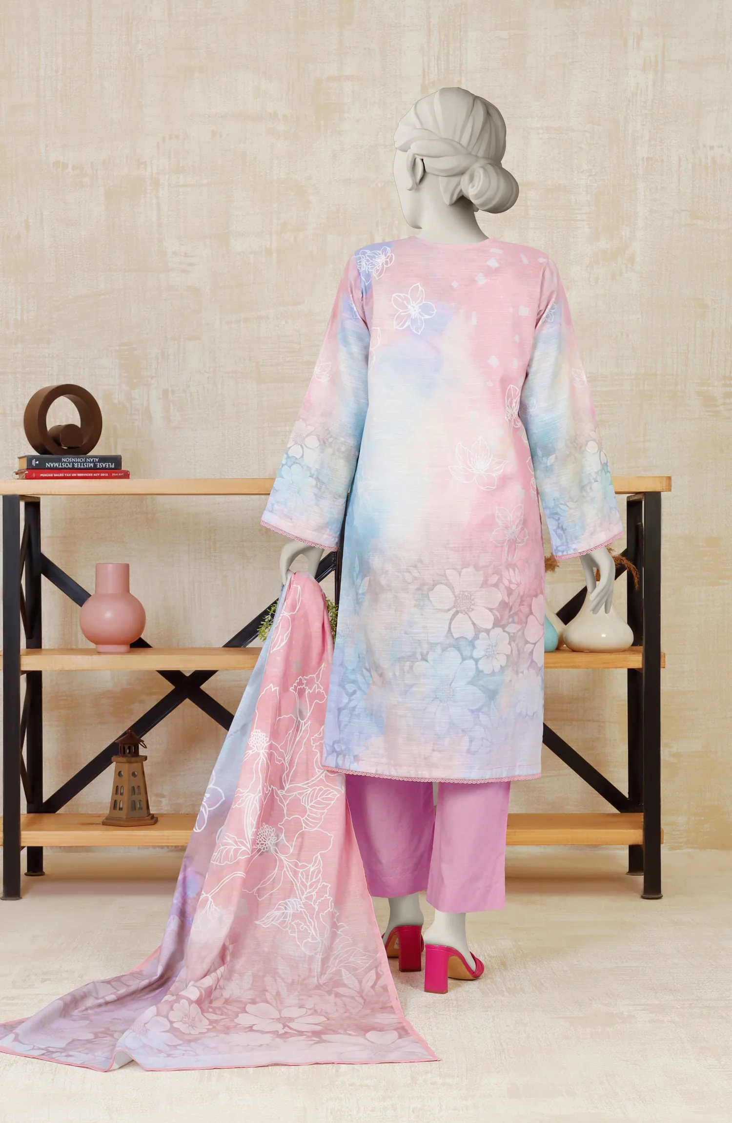 PRINTED KHADDAR STITCHED 3 PIECE - Image 4