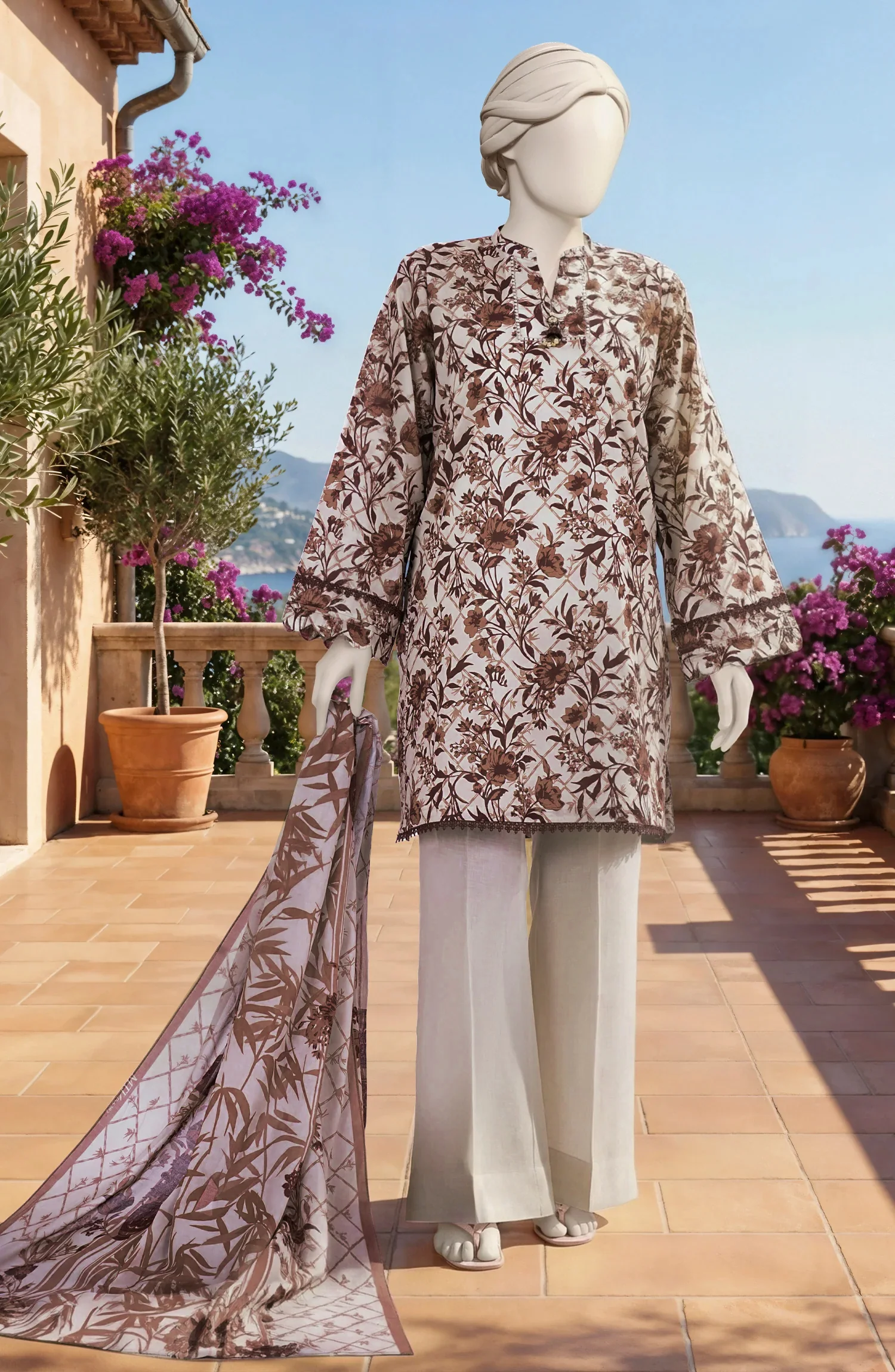 PRINTED LAWN 3PCS UNSTITCHED