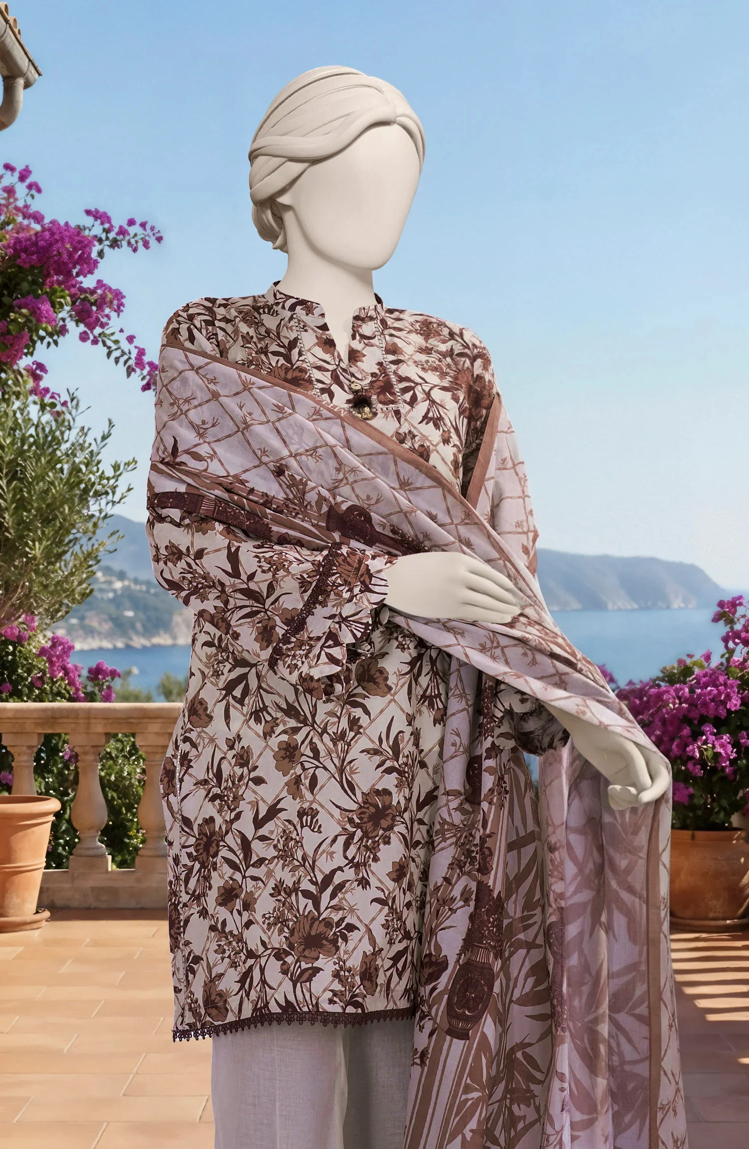 PRINTED LAWN 3PCS UNSTITCHED - Image 2