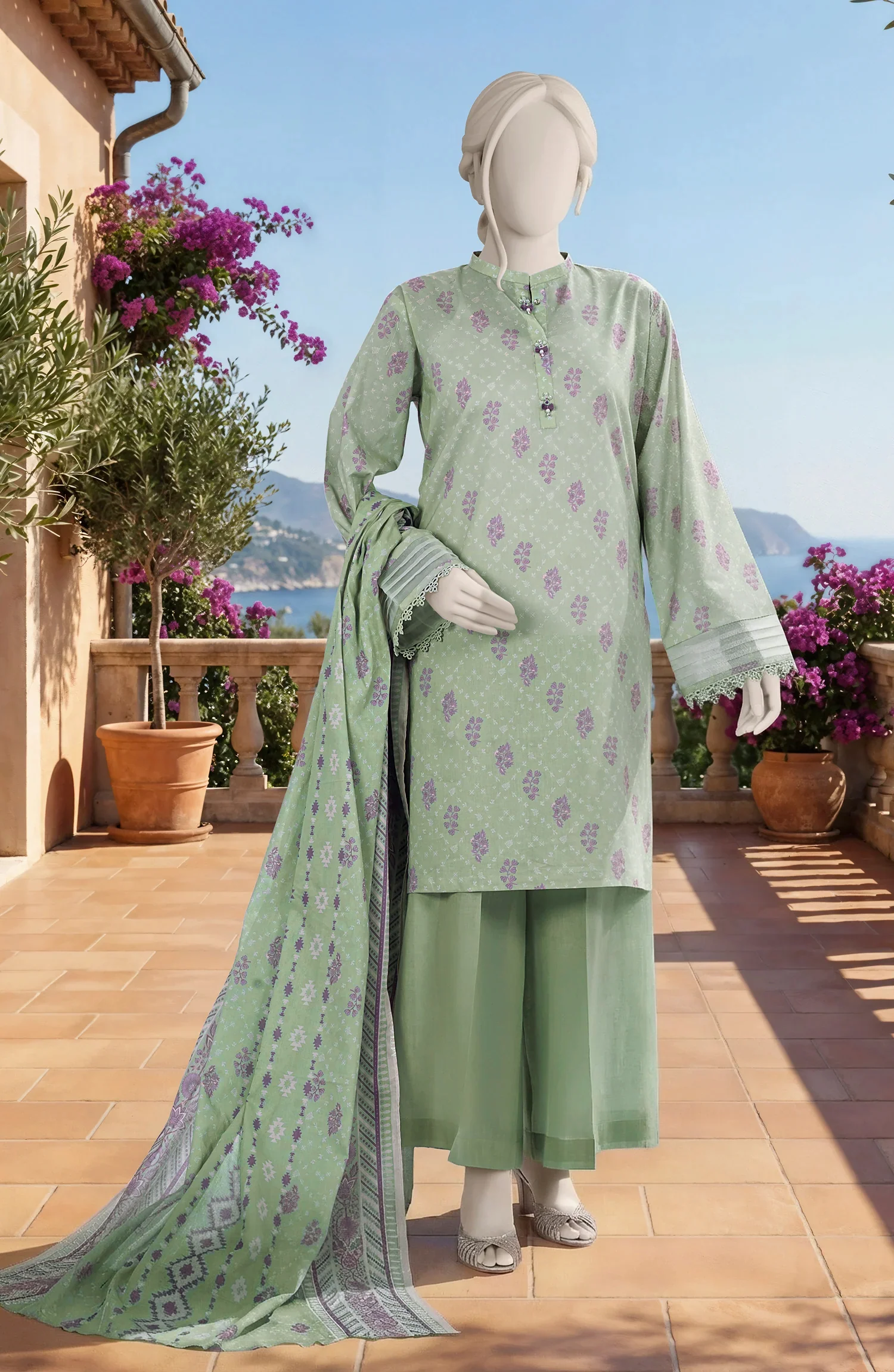 PRINTED LAWN 3PCS UNSTITCHED