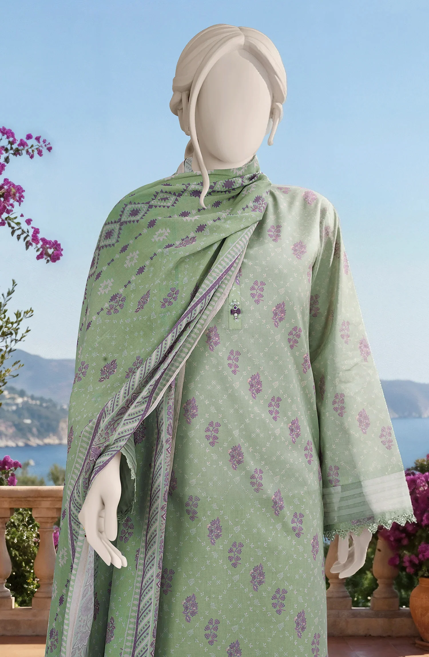 PRINTED LAWN 3PCS UNSTITCHED - Image 2