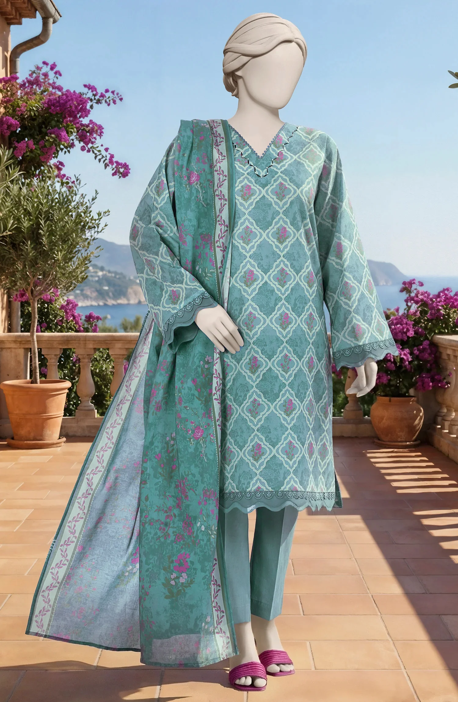 PRINTED LAWN 3PCS UNSTITCHED - Image 2