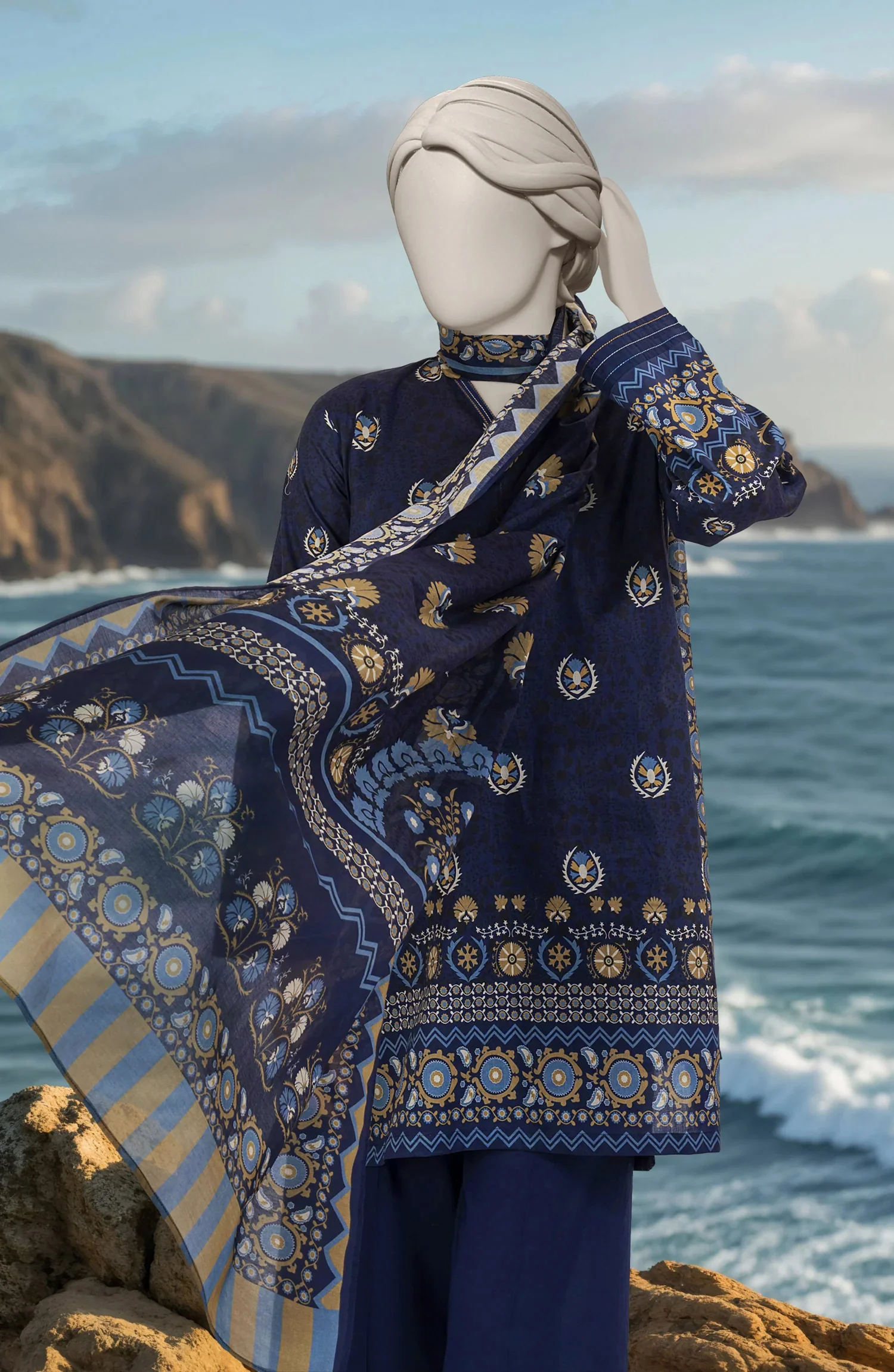 PRINTED LAWN 3PCS UNSTITCHED - Image 2
