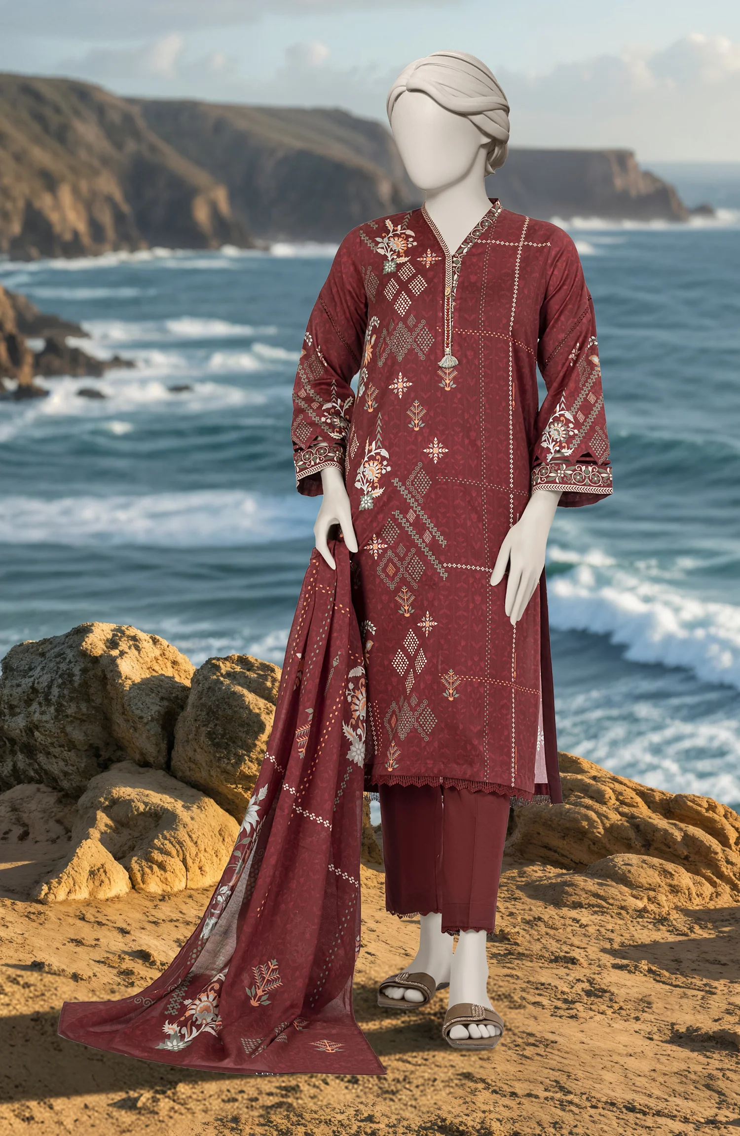 PRINTED LAWN 3PCS UNSTITCHED