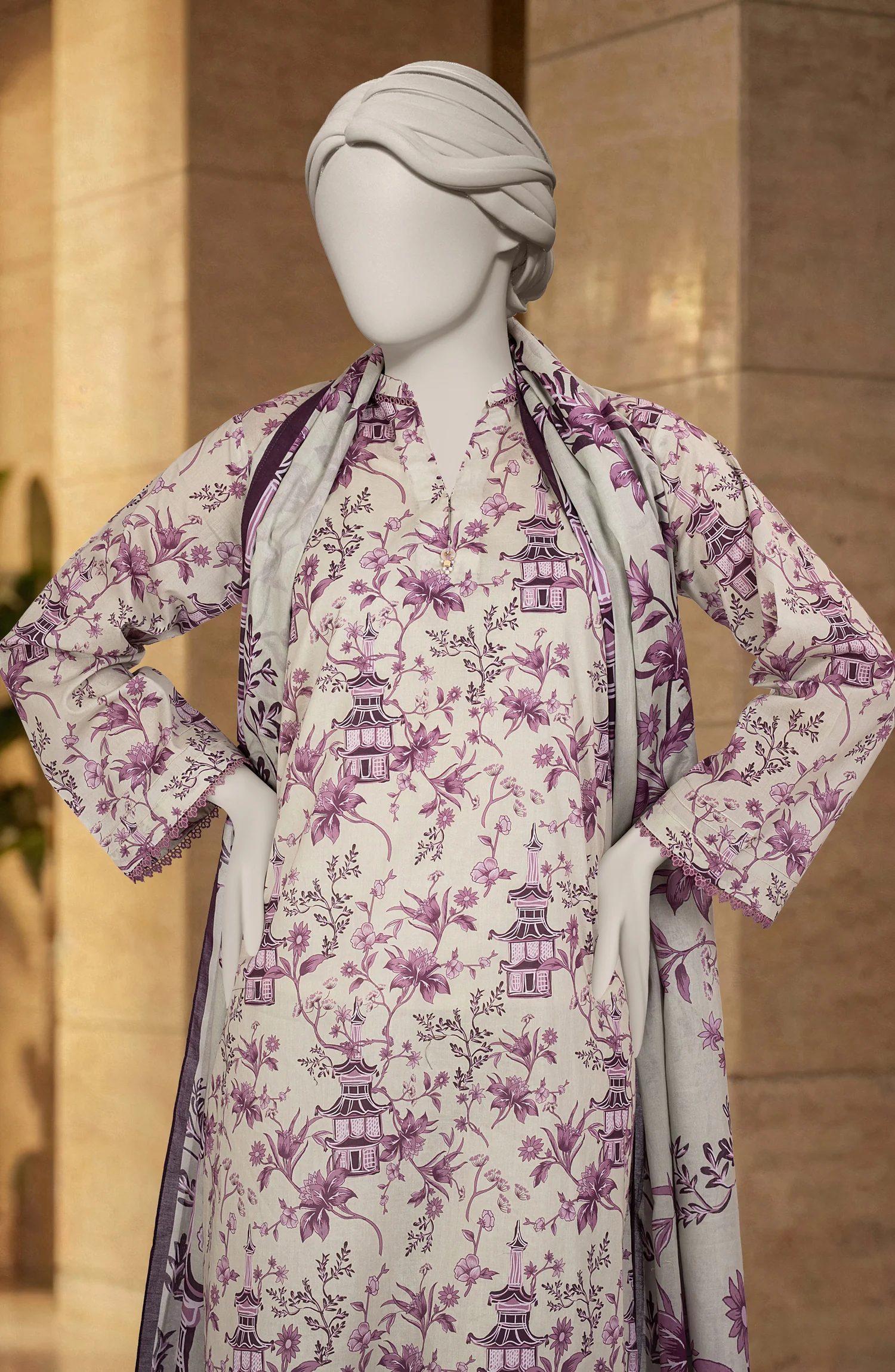 PRINTED LAWN 3PCS UNSTITCHED - Image 2