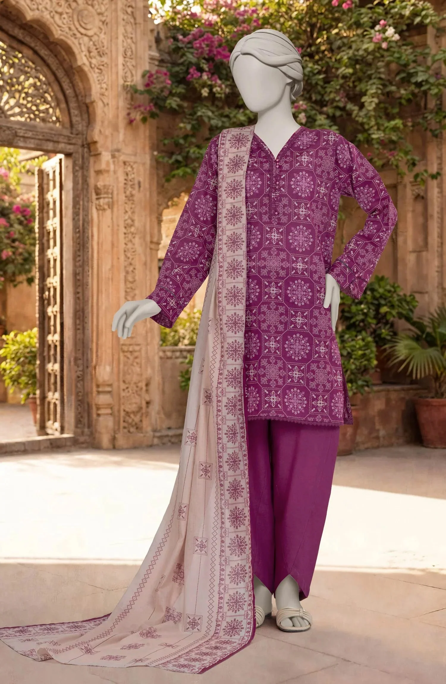 PRINTED LAWN 3PCS UNSTITCHED