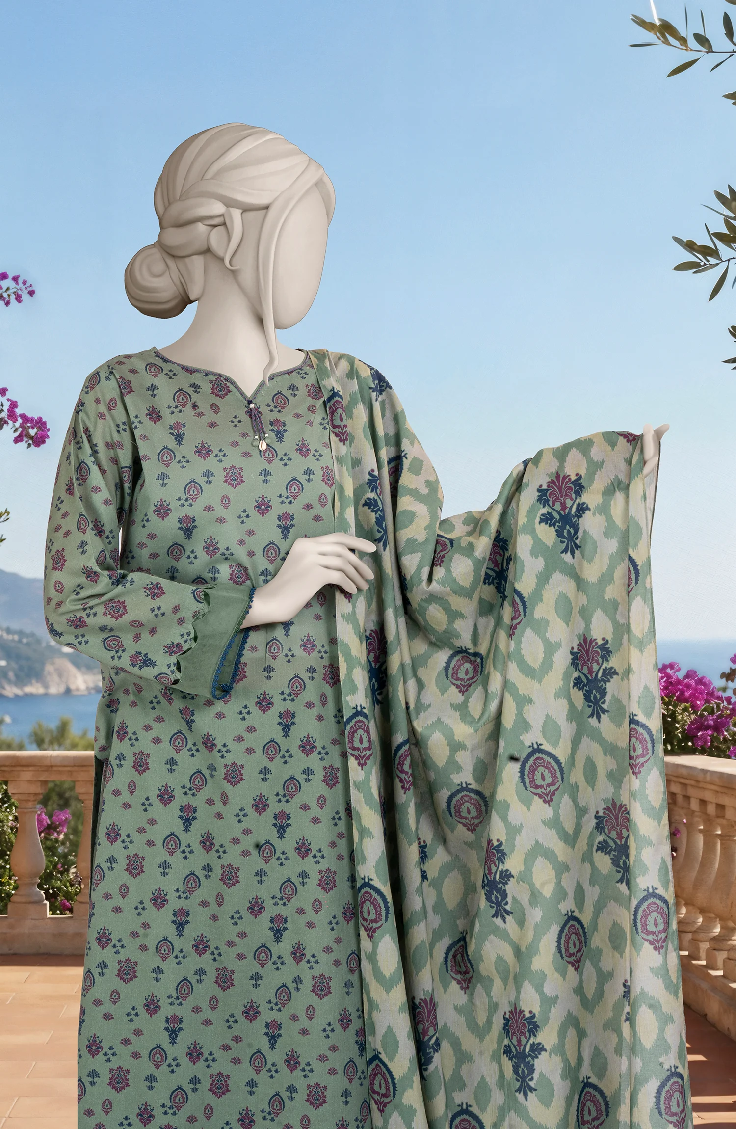 PRINTED LAWN 3PCS UNSTITCHED - Image 2