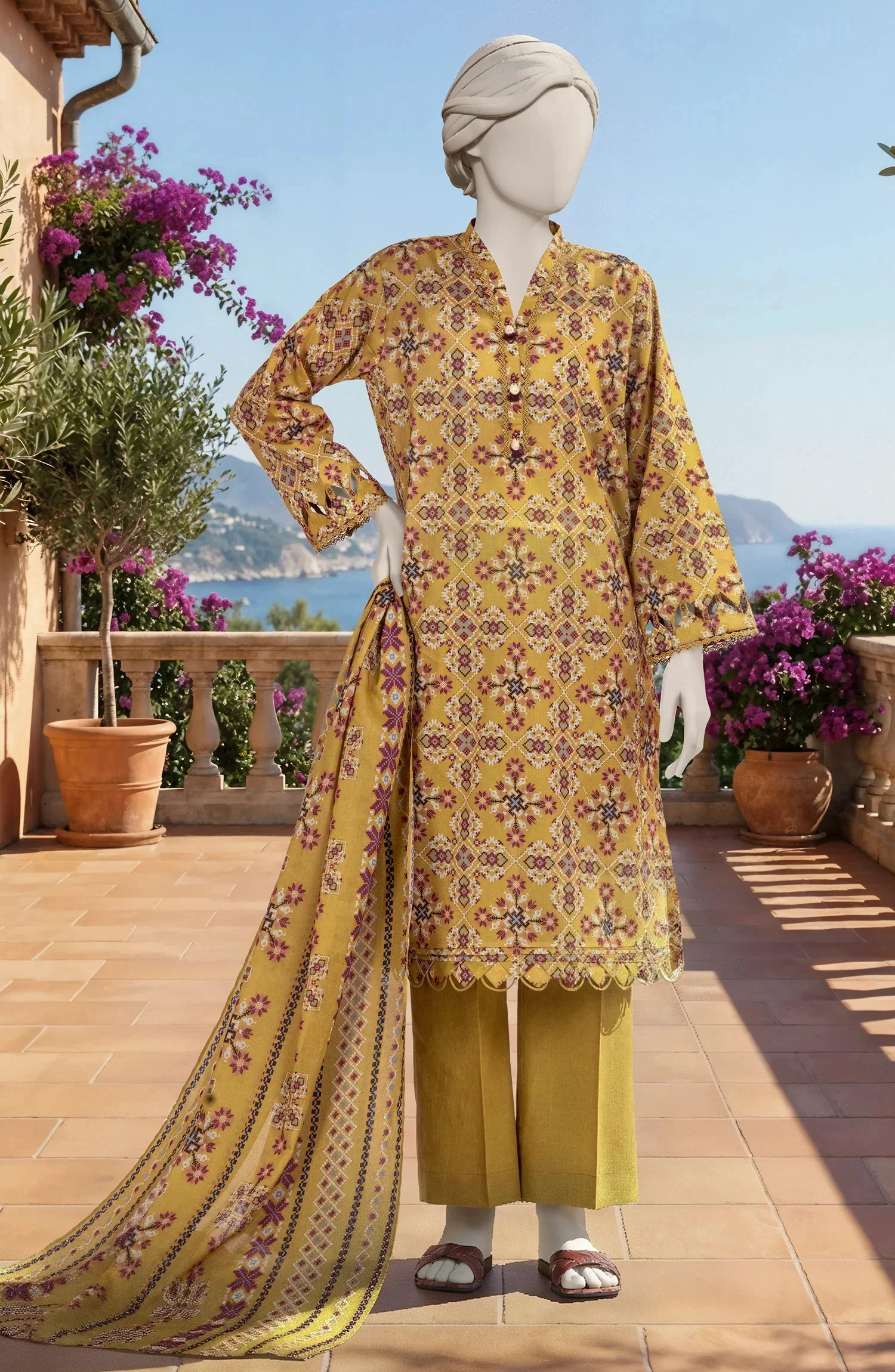 PRINTED LAWN 3PCS UNSTITCHED
