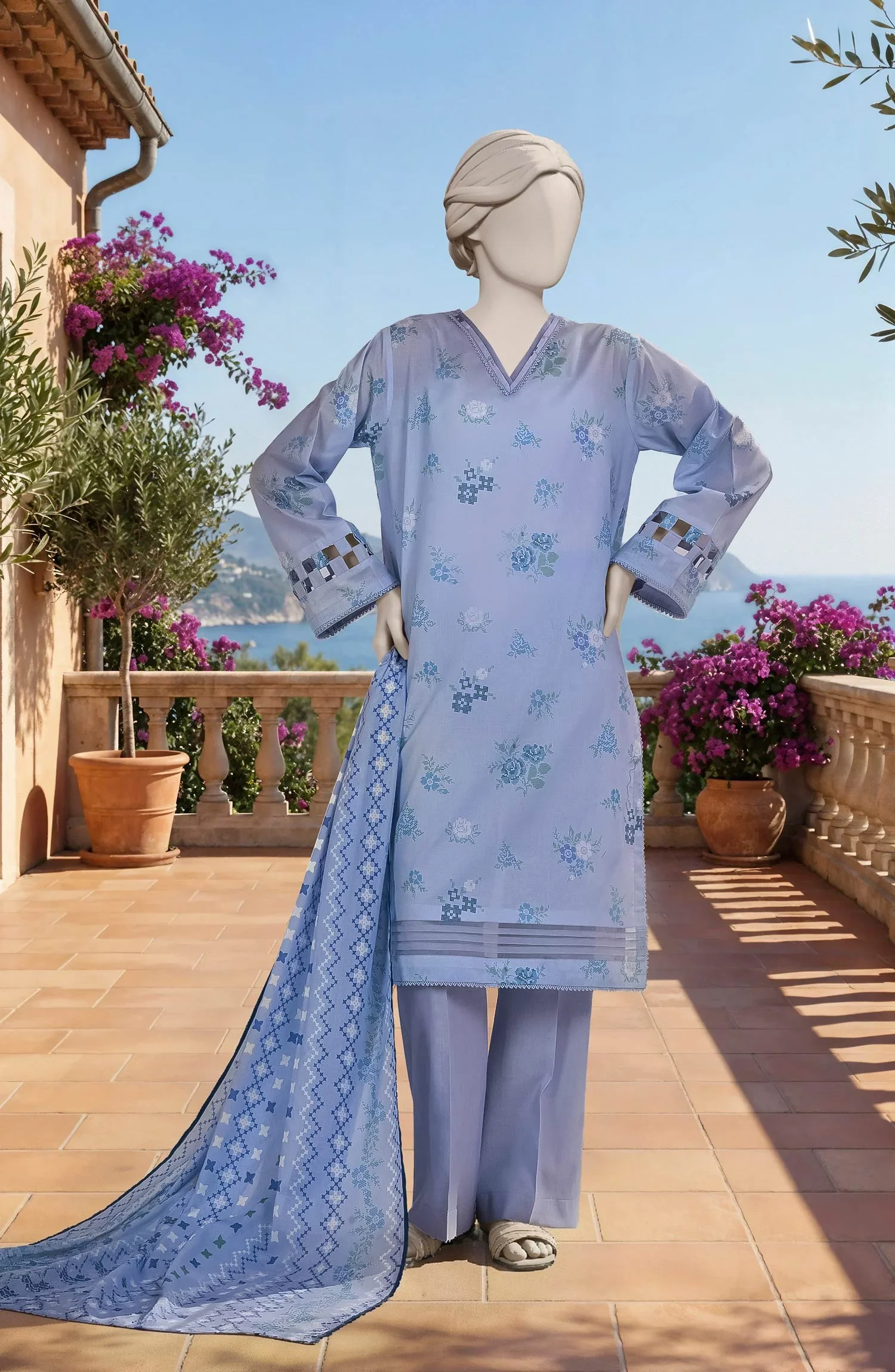 PRINTED LAWN 3PCS UNSTITCHED